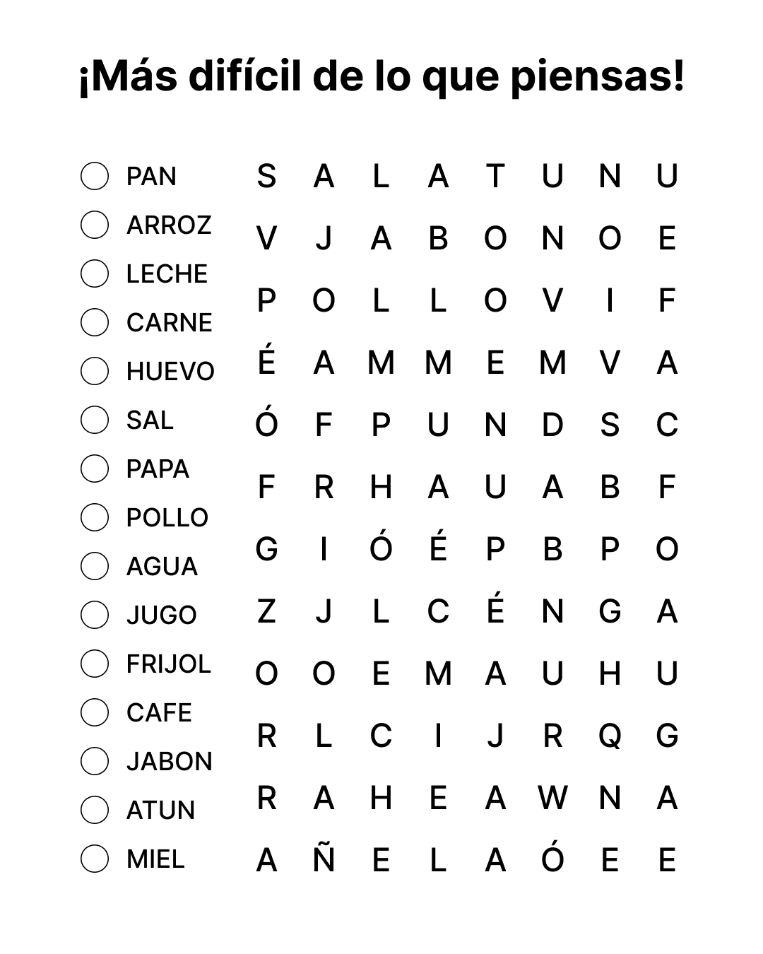 Sopa de Letras Facebook ad: ¡Más difícil de lo que piensas!