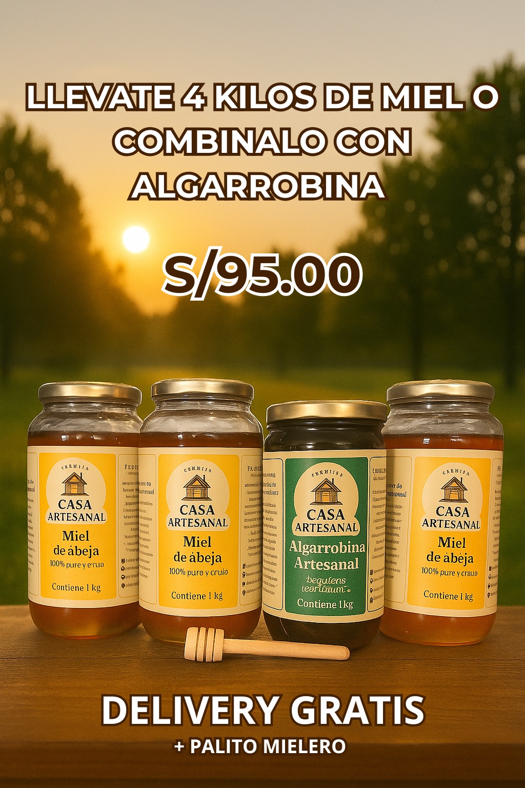 Casa Artesanal Facebook ad: 4 kilos por solo S/95.00