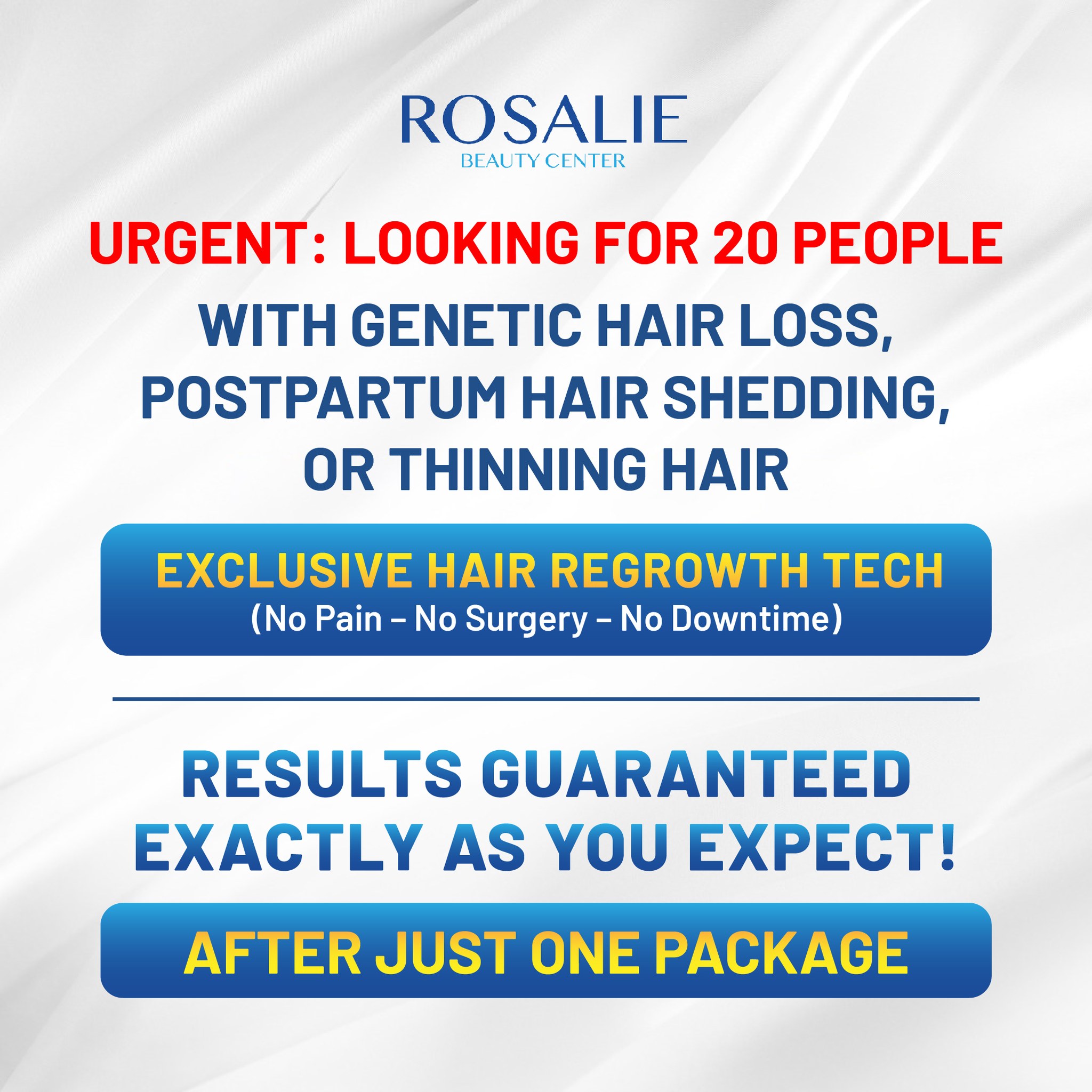 Rosalie Beauty Center Facebook ad