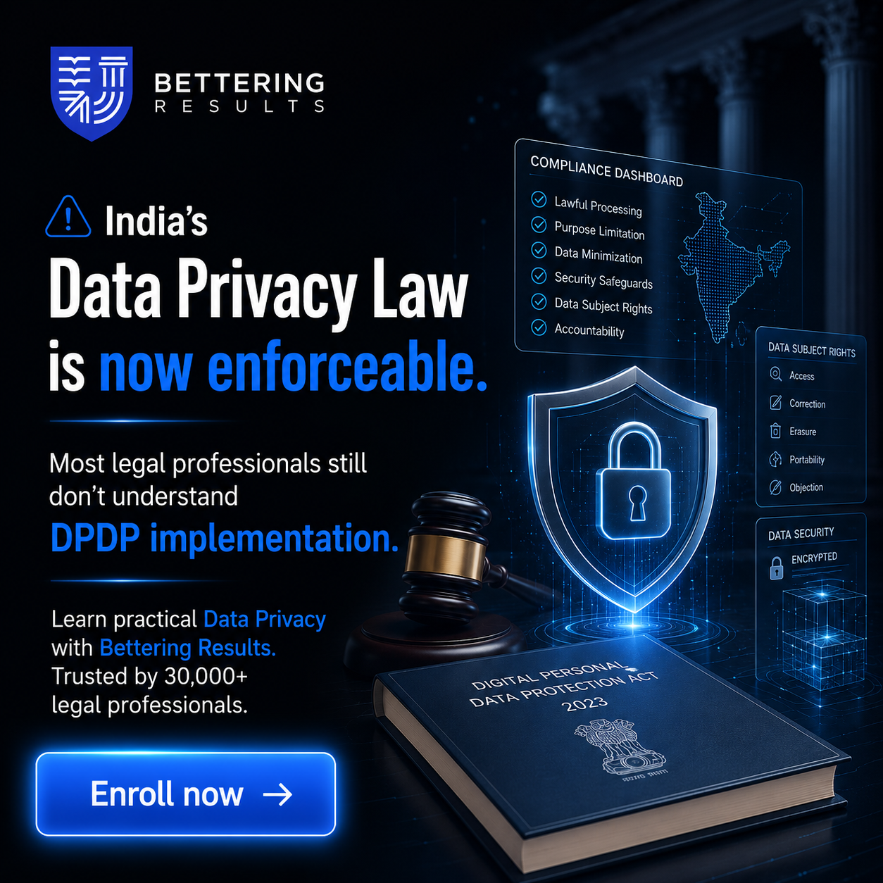 Bettering Results-BR Facebook ad: Data Privacy Law Course
