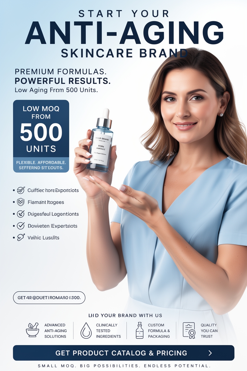 Nebula Cosmetic Facebook ad: Launch Your Own Anti-Aging Skincare Brand