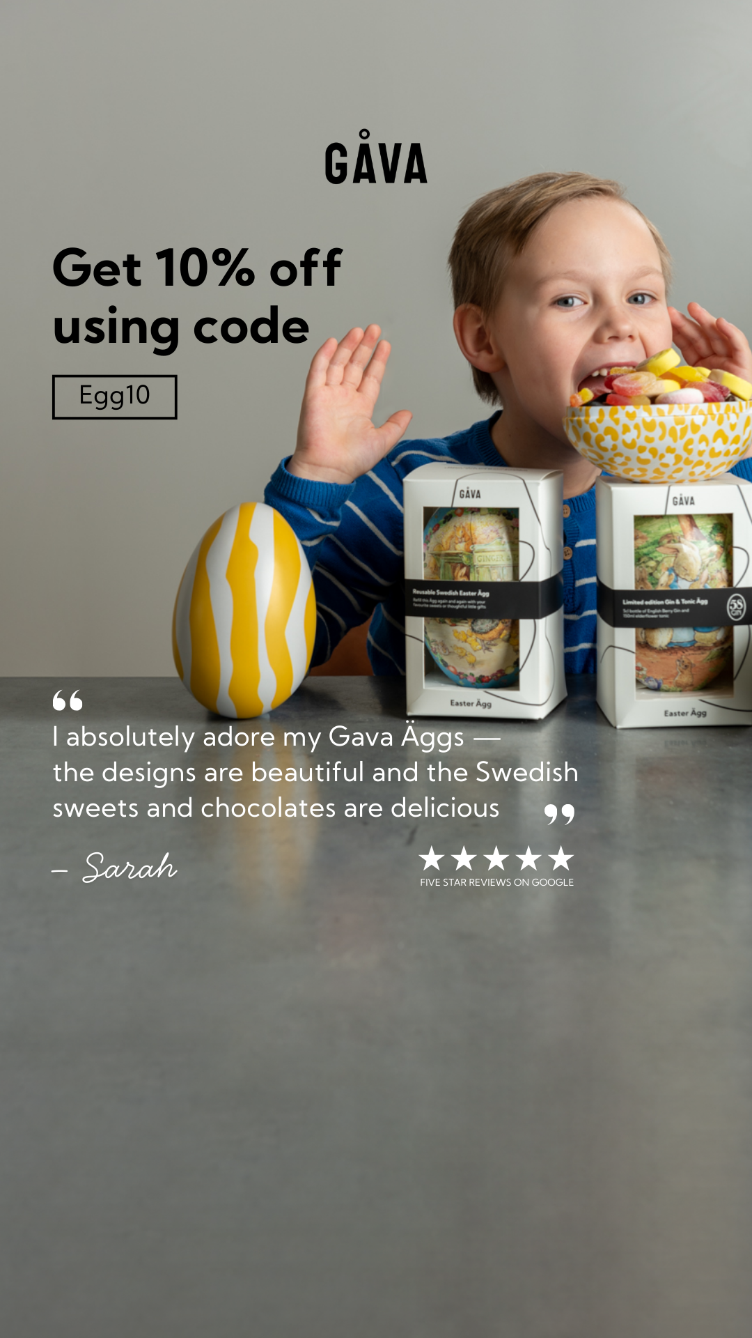 Gavagifting Facebook ad: Easter Eggs designed to keep