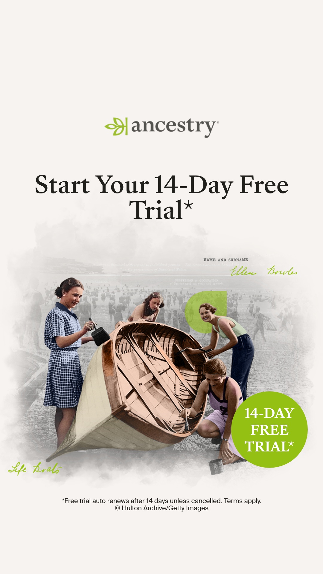 Ancestry Facebook ad