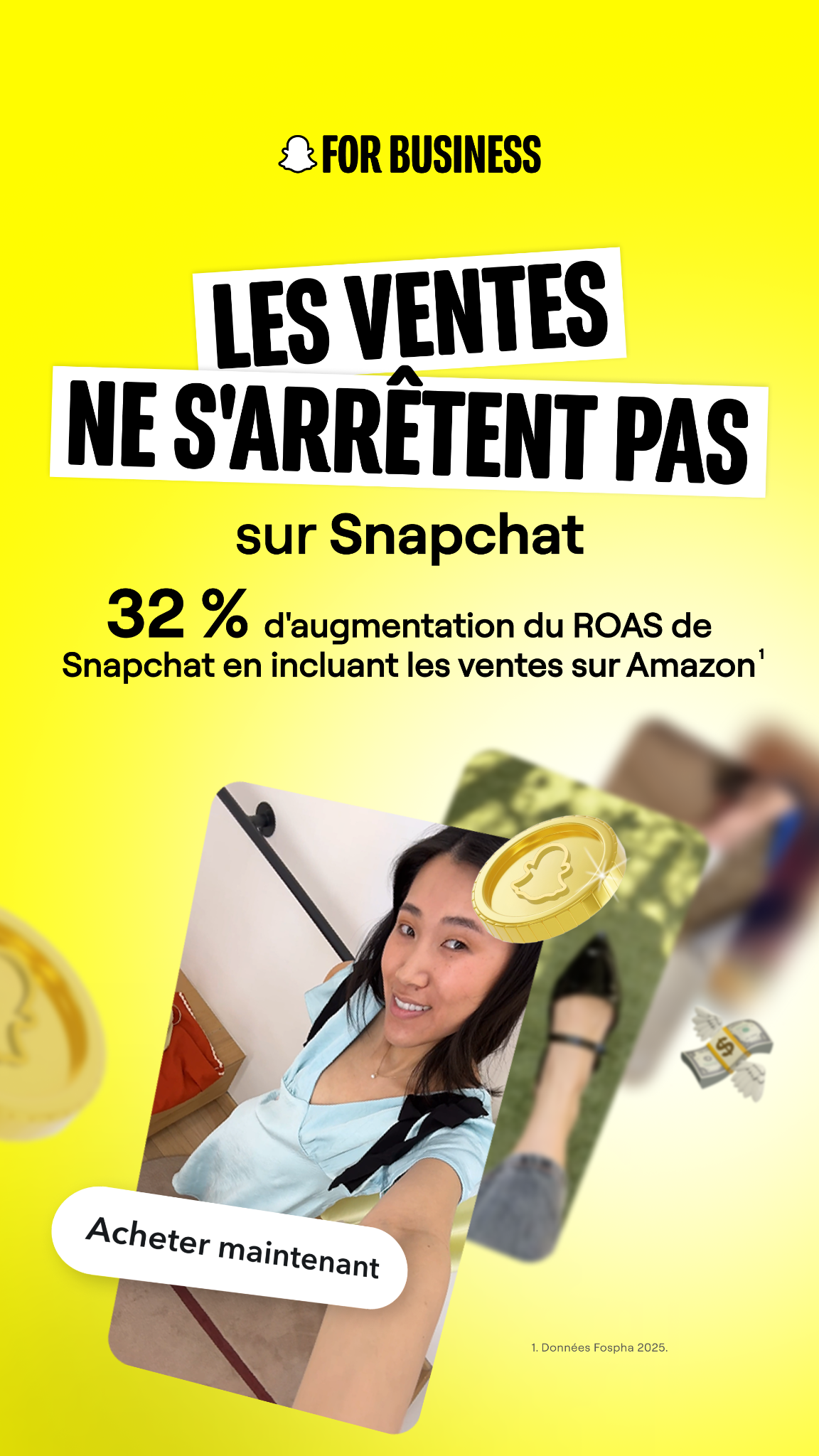 Snapchat for Business Facebook ad