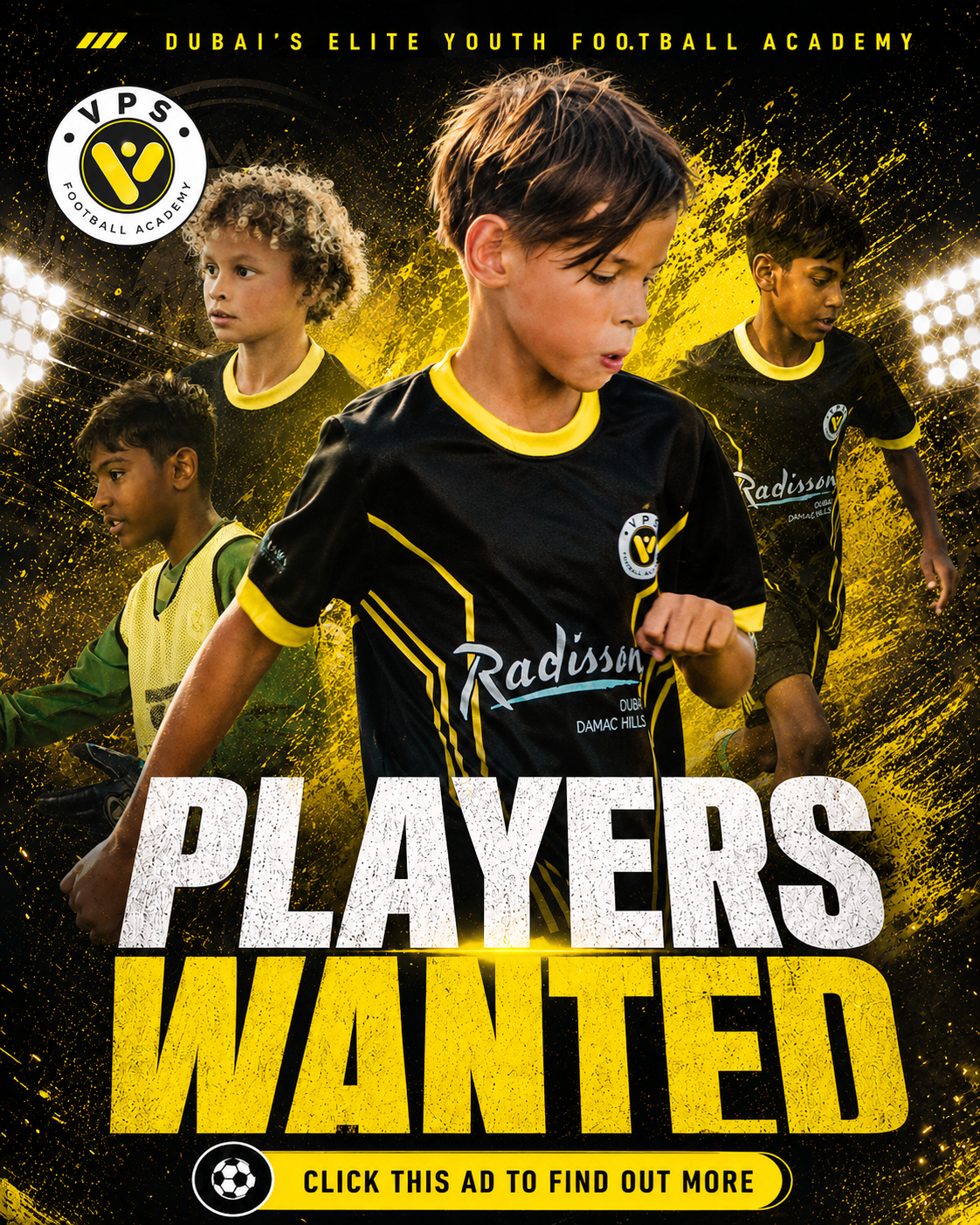 Victory Pro Sports Academy Facebook ad: Unlock Your Childs Football Potential