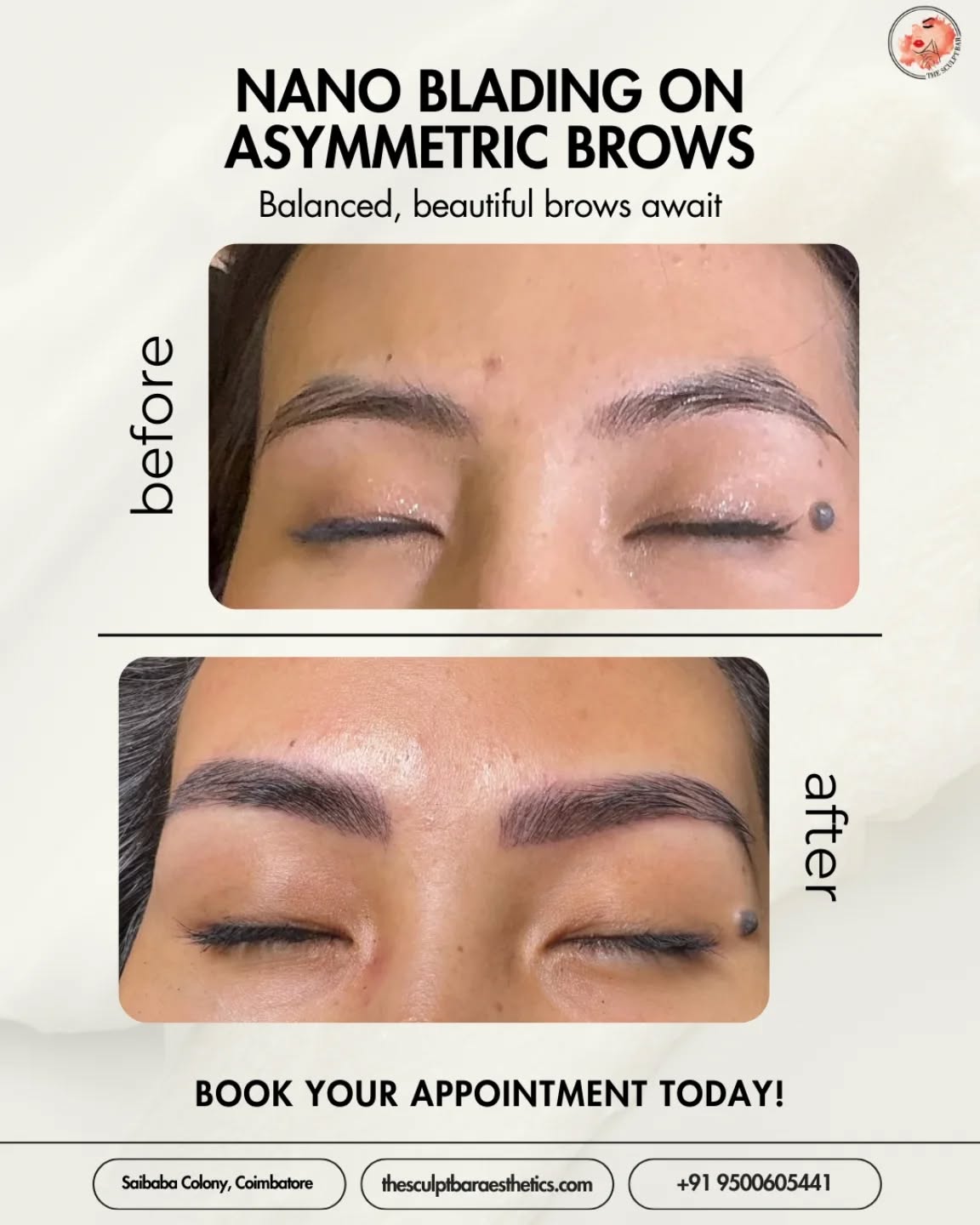 The Sculpt Bar Aesthetics Facebook ad: Ready for brows that wow?