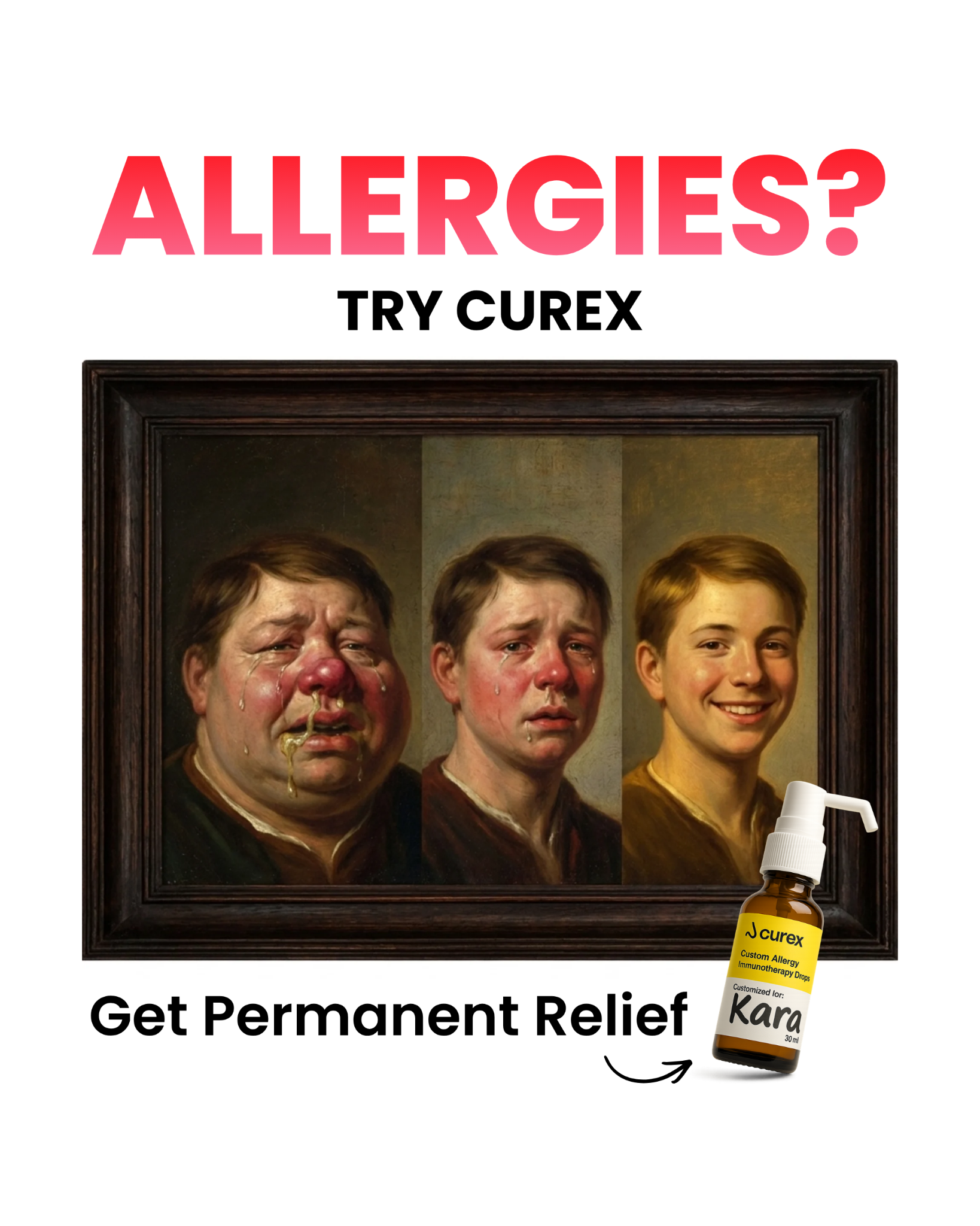 Curex Allergy Facebook ad