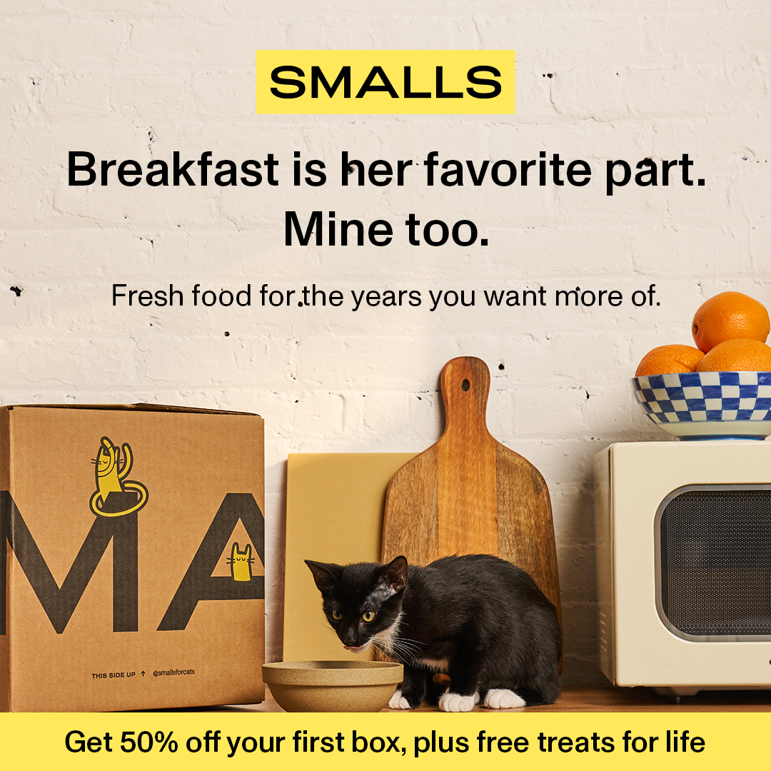 Smalls Facebook ad: Human-Grade Fresh Cat Food