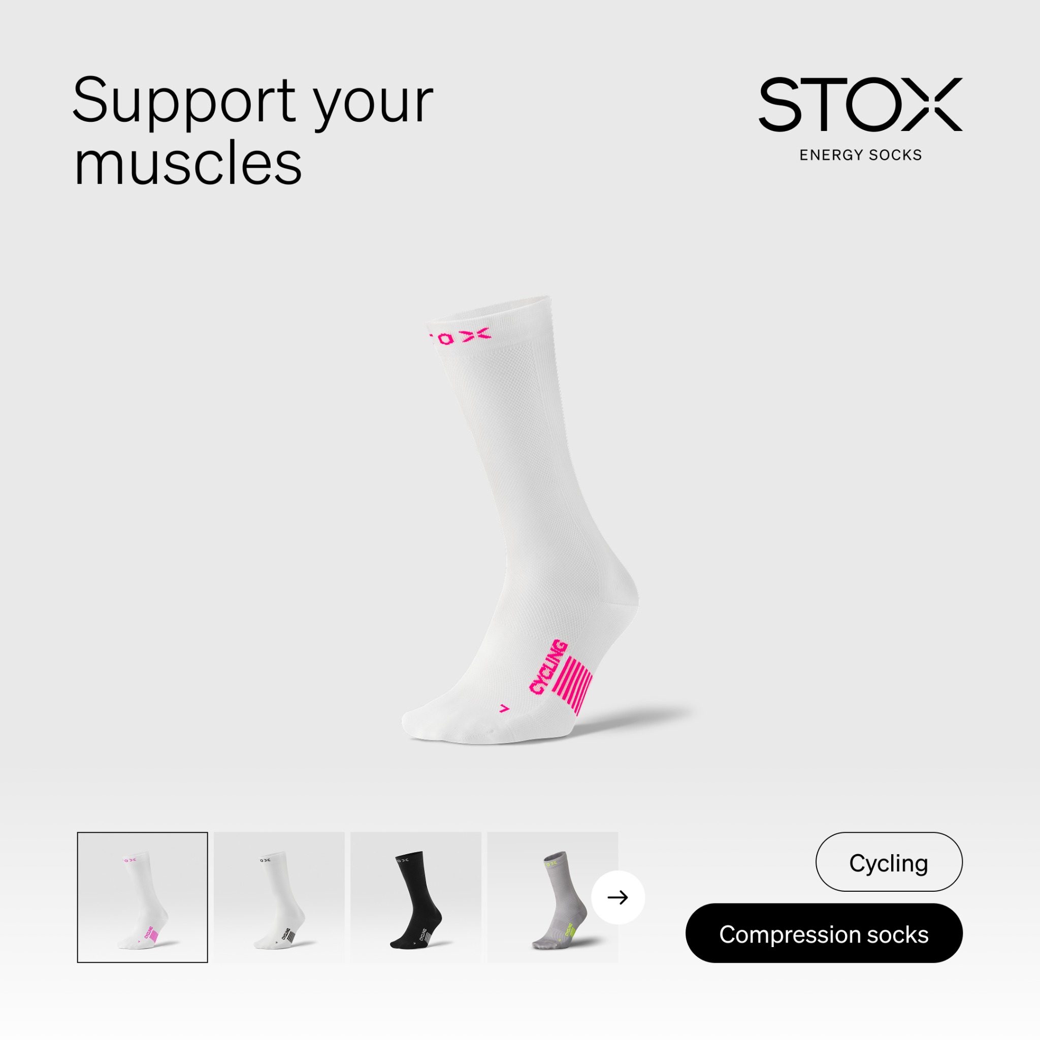 STOX Energy Socks Facebook ad