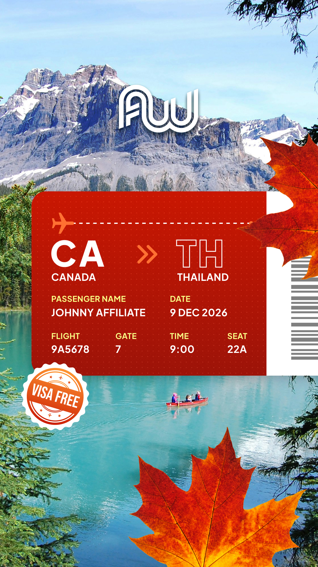 Affiliate World Conferences Facebook ad: Next stop: Bangkok. The industry is boarding.