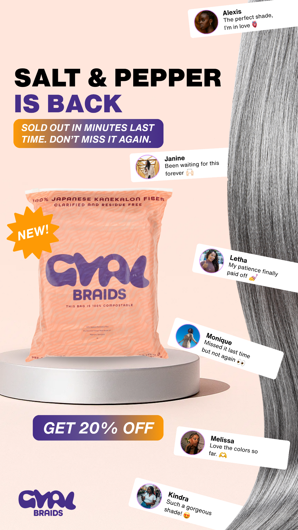 Gyal Braids Facebook ad