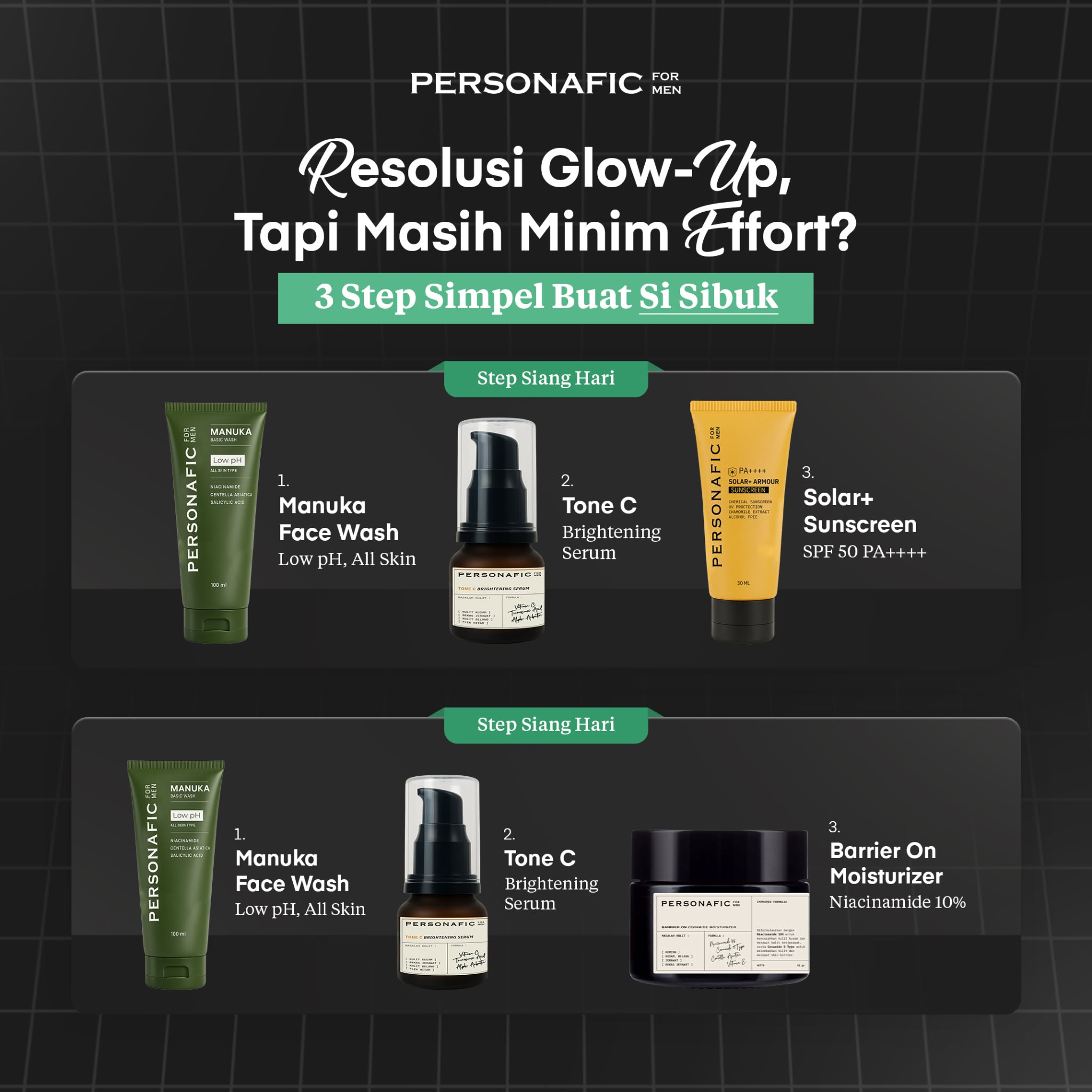 Personafic For Men Facebook ad: MUKA GANTENG NGGA PAKE DRAMA!