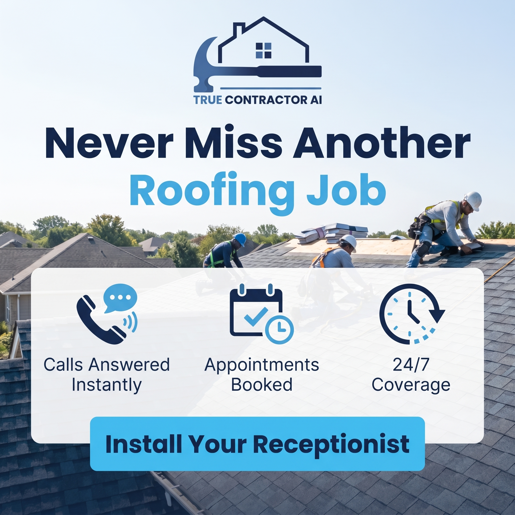 True Contractor AI Facebook ad: Turn Missed Calls Into $100K+/Month in Roofing Revenue