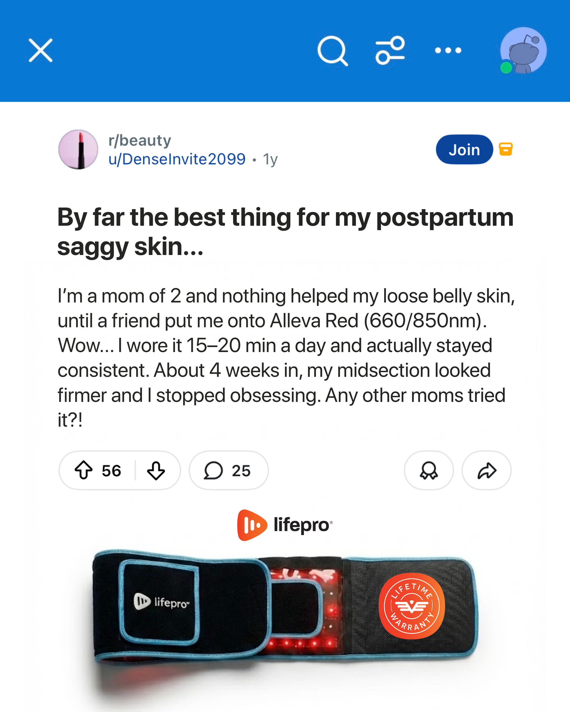 Lifepro Facebook ad