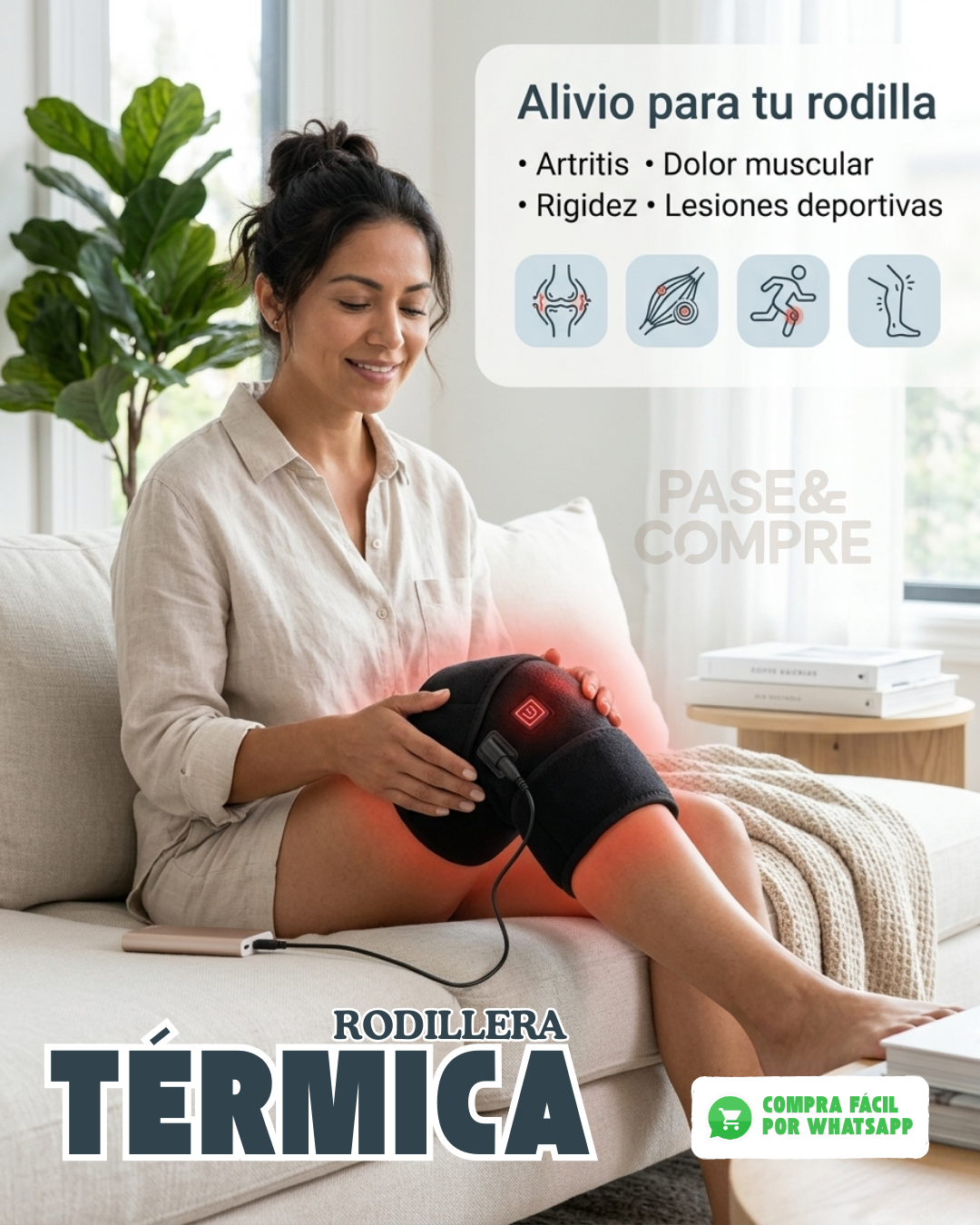 Pase & Compre Facebook ad: Alivio inmediato para tu dolor de rodilla