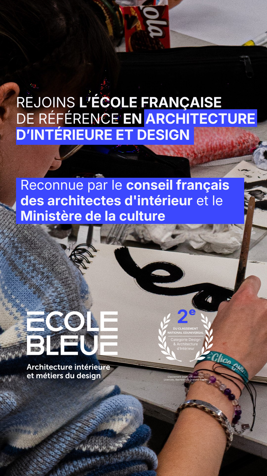 École Bleue - Global Design Facebook ad from Apr 23, 2026