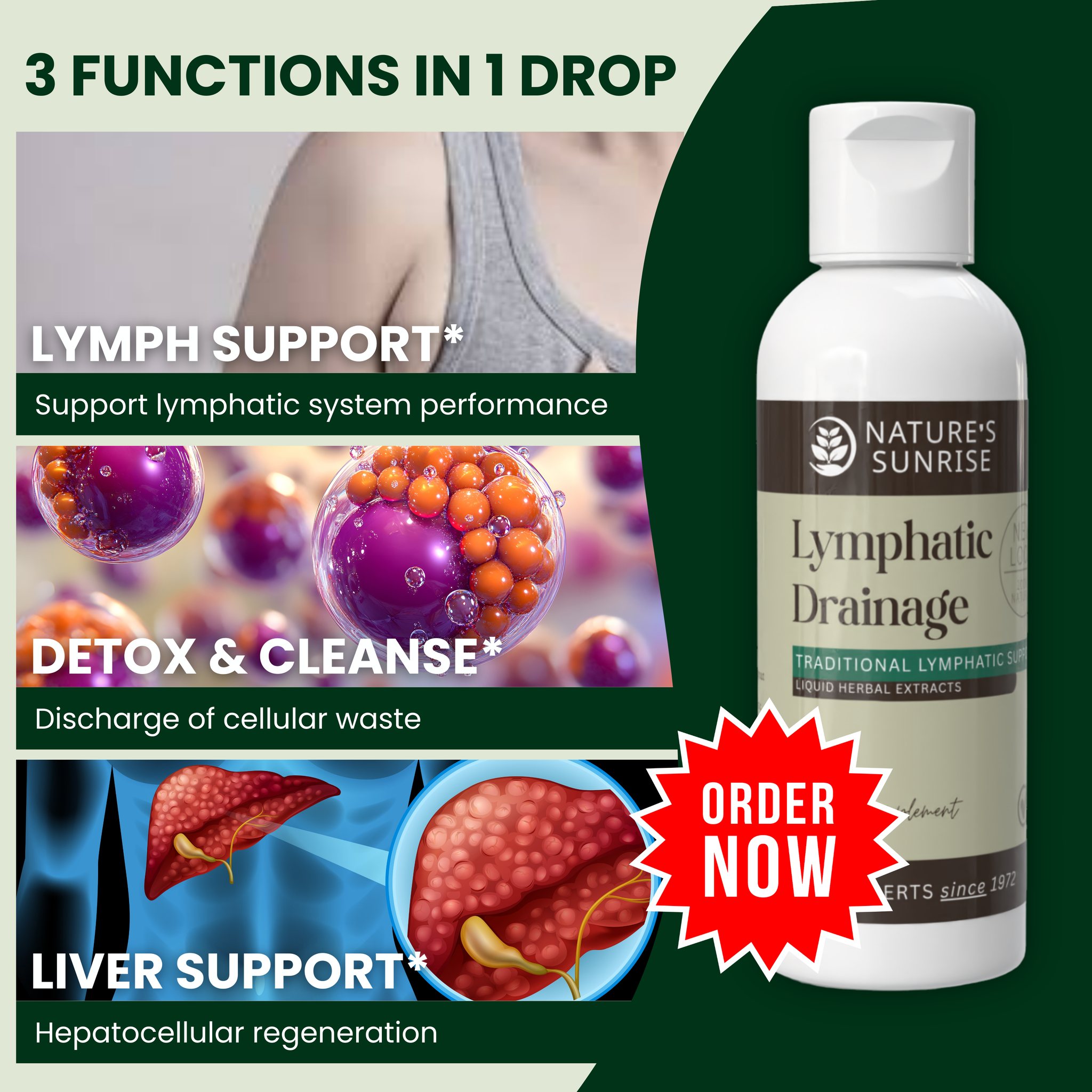 Nature's Sunrise Lymphatic Drainage Facebook ad