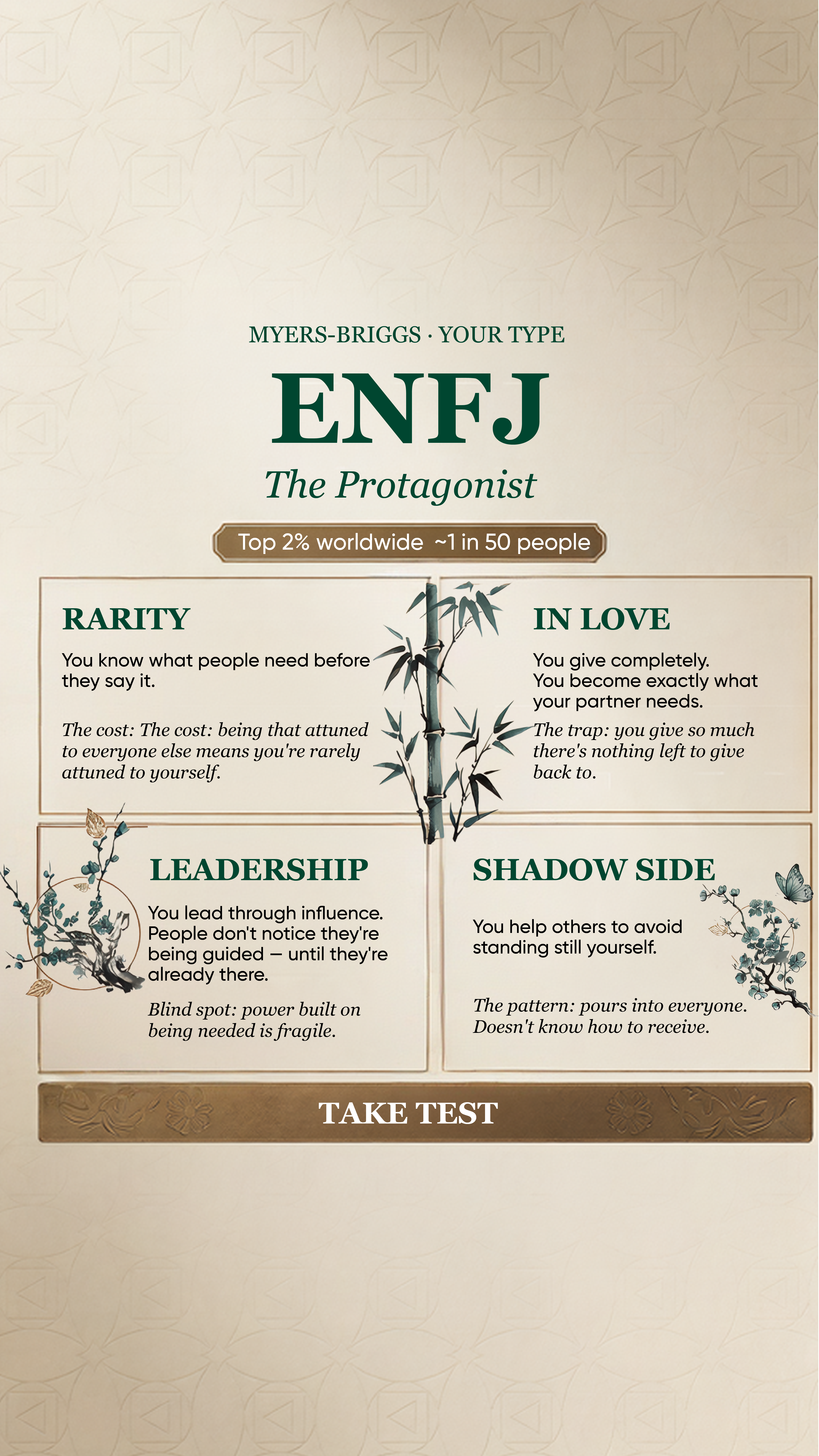 Personality Type Facebook ad