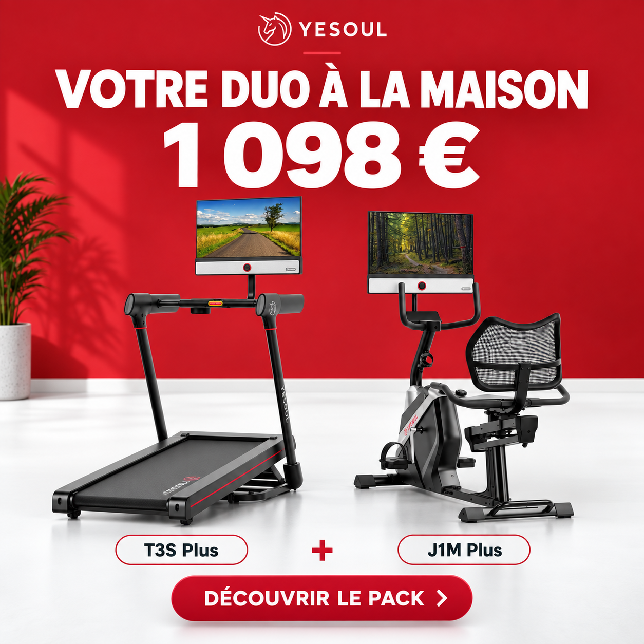 Yesoul Fitness France Facebook ad: Cet été, offrez à votre famille un espace fitness à…