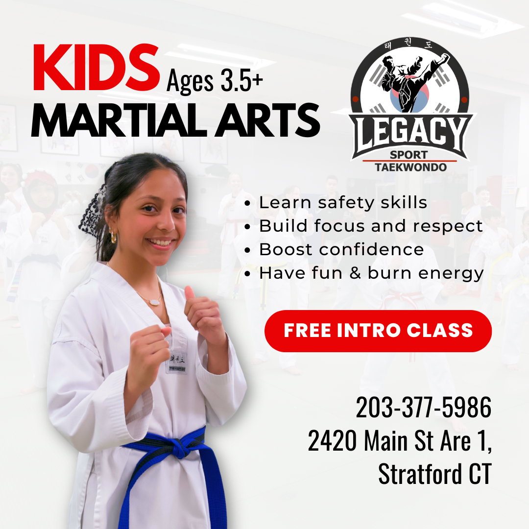 Legacy Sport Taekwondo Facebook ad: Kids Martial Arts (Ages 3.5+) | Free Trial Pass