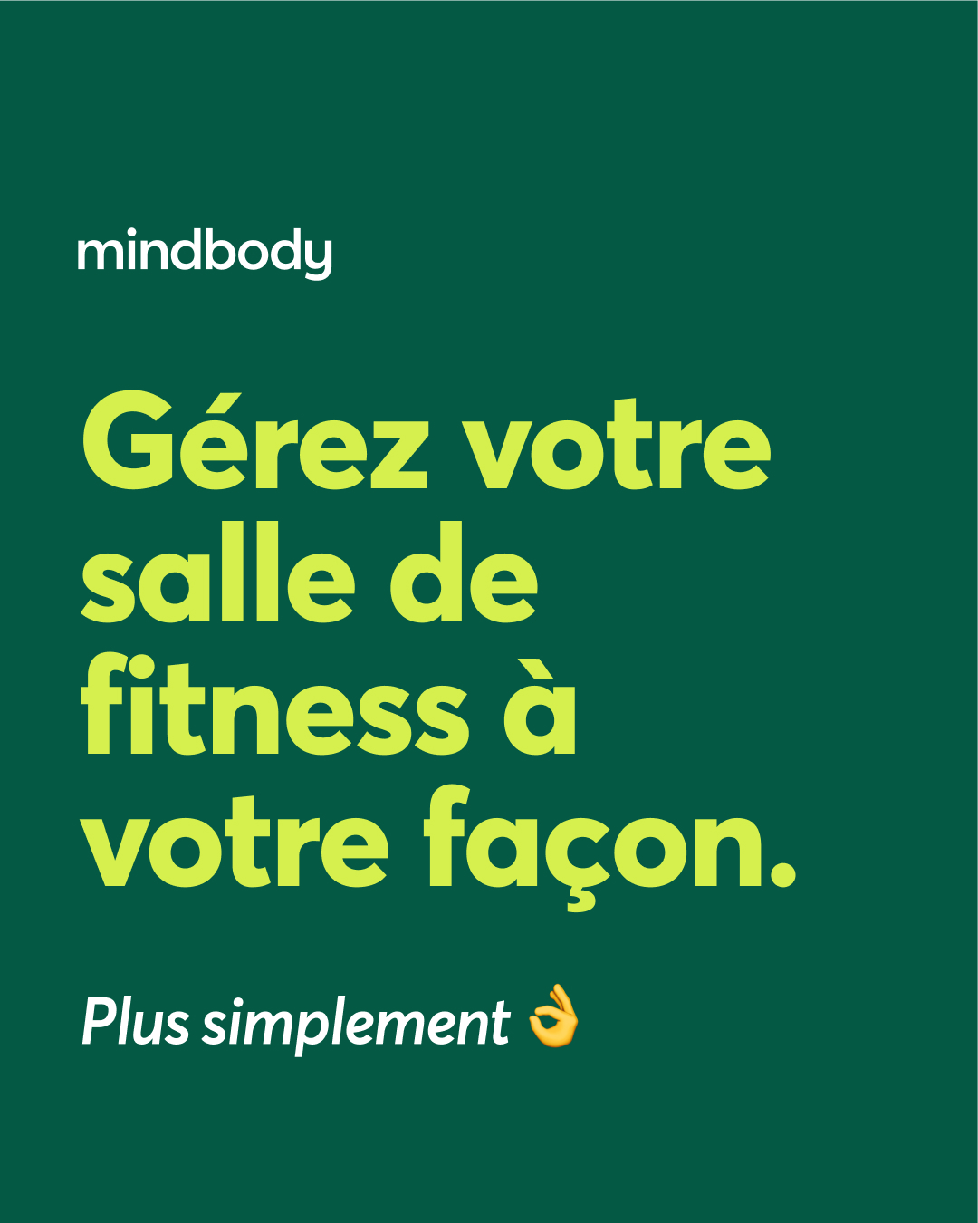 Mindbody Facebook ad: Gestion simplifiée des salles de fitness