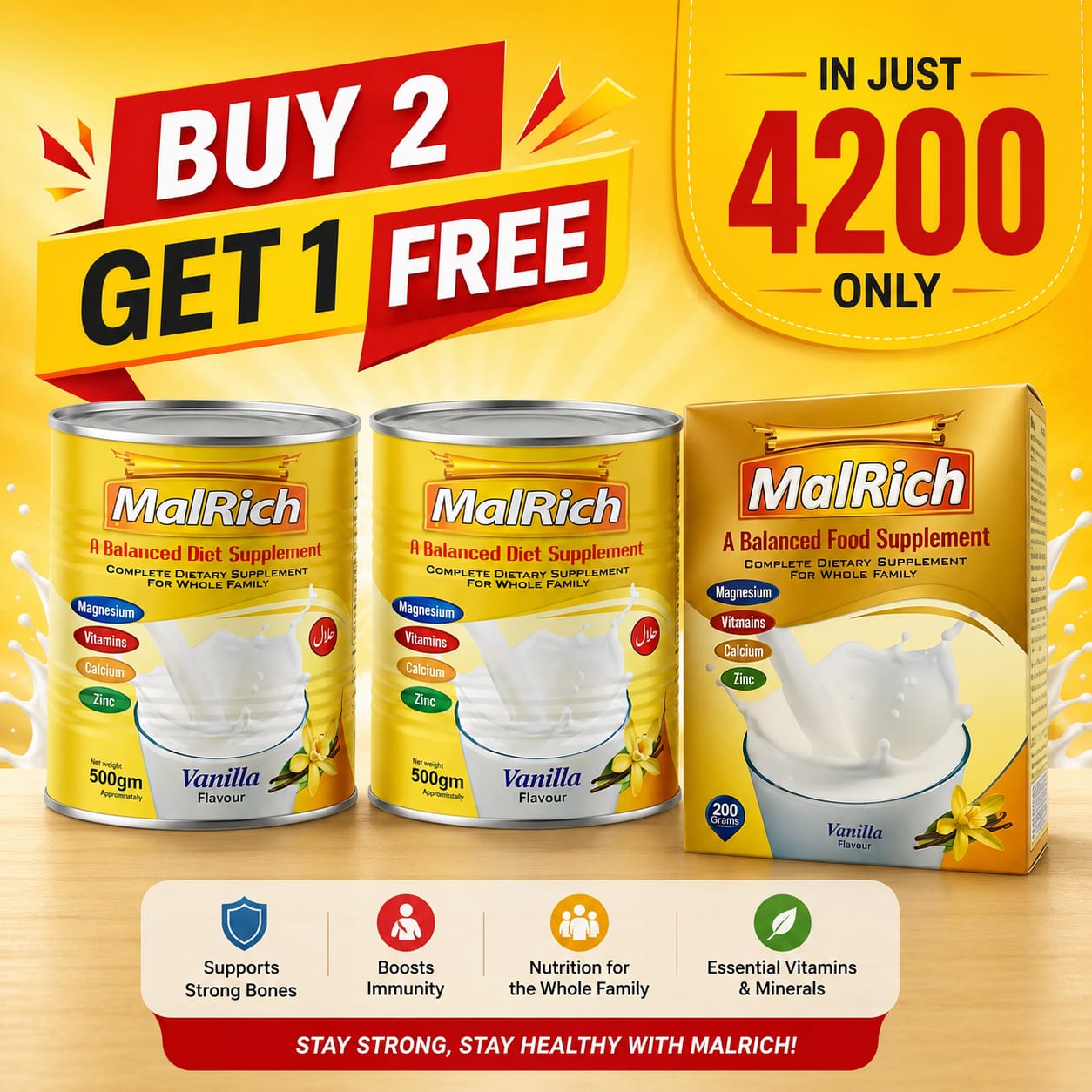 health and wellness Facebook ad: Rs.2000 1 tin price
