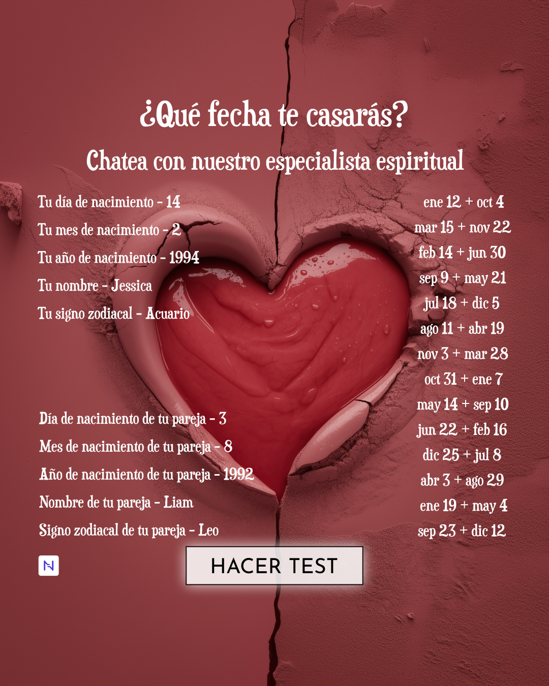 Nebula: Marriage Compatibility Facebook ad