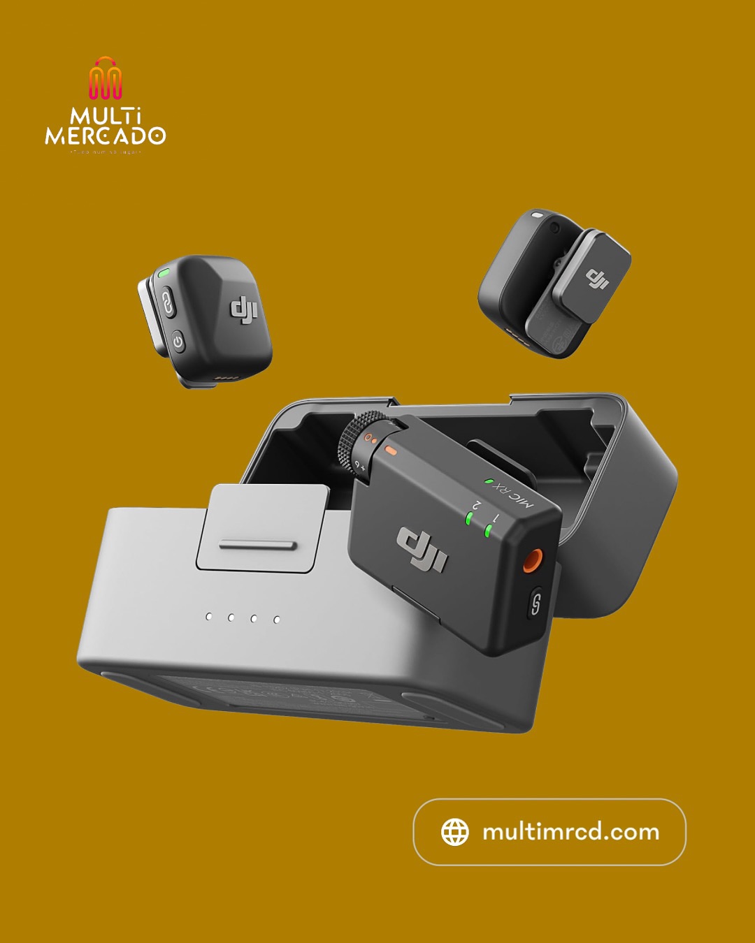 Multimercado Facebook ad: DJI Mic Mini, Pequeno no tamanho, gigante na…