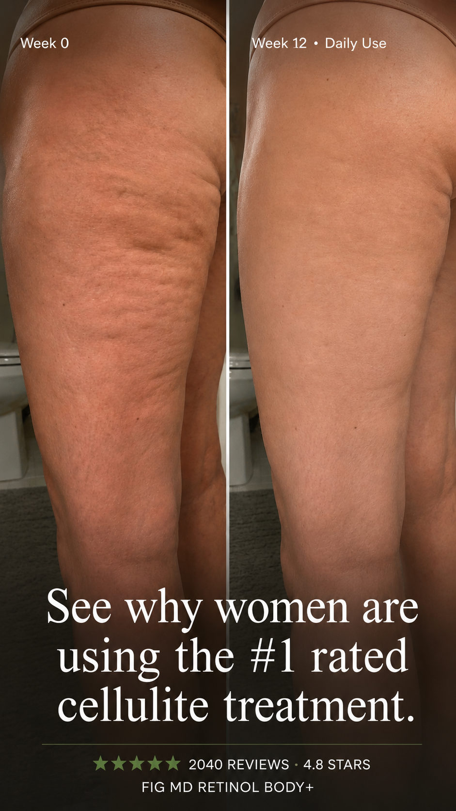 FigMD Skincare Facebook ad: Week 0 vs. Week 12. Daily use.
