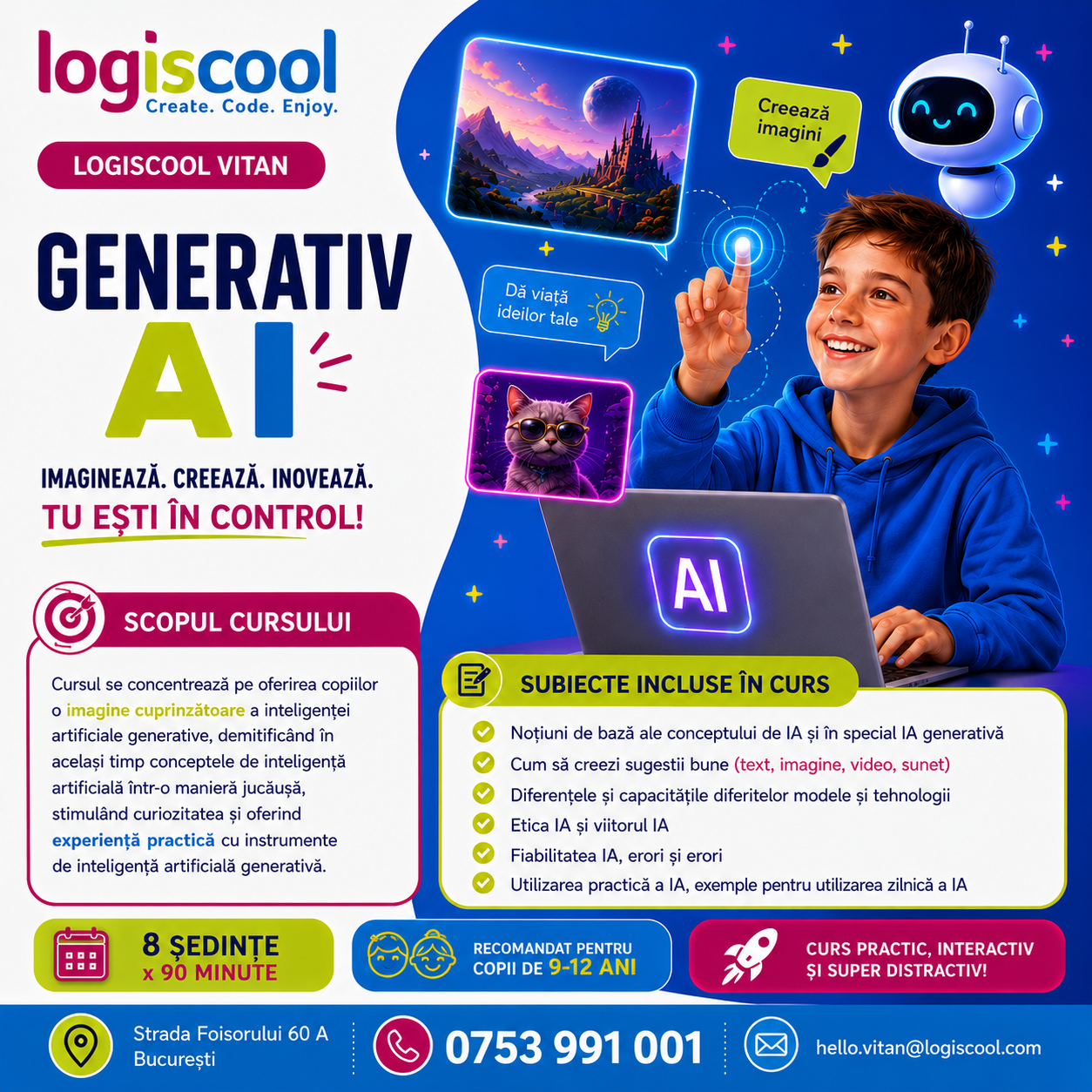 Logiscool Vitan Facebook ad: Copilul tău folosește AI.