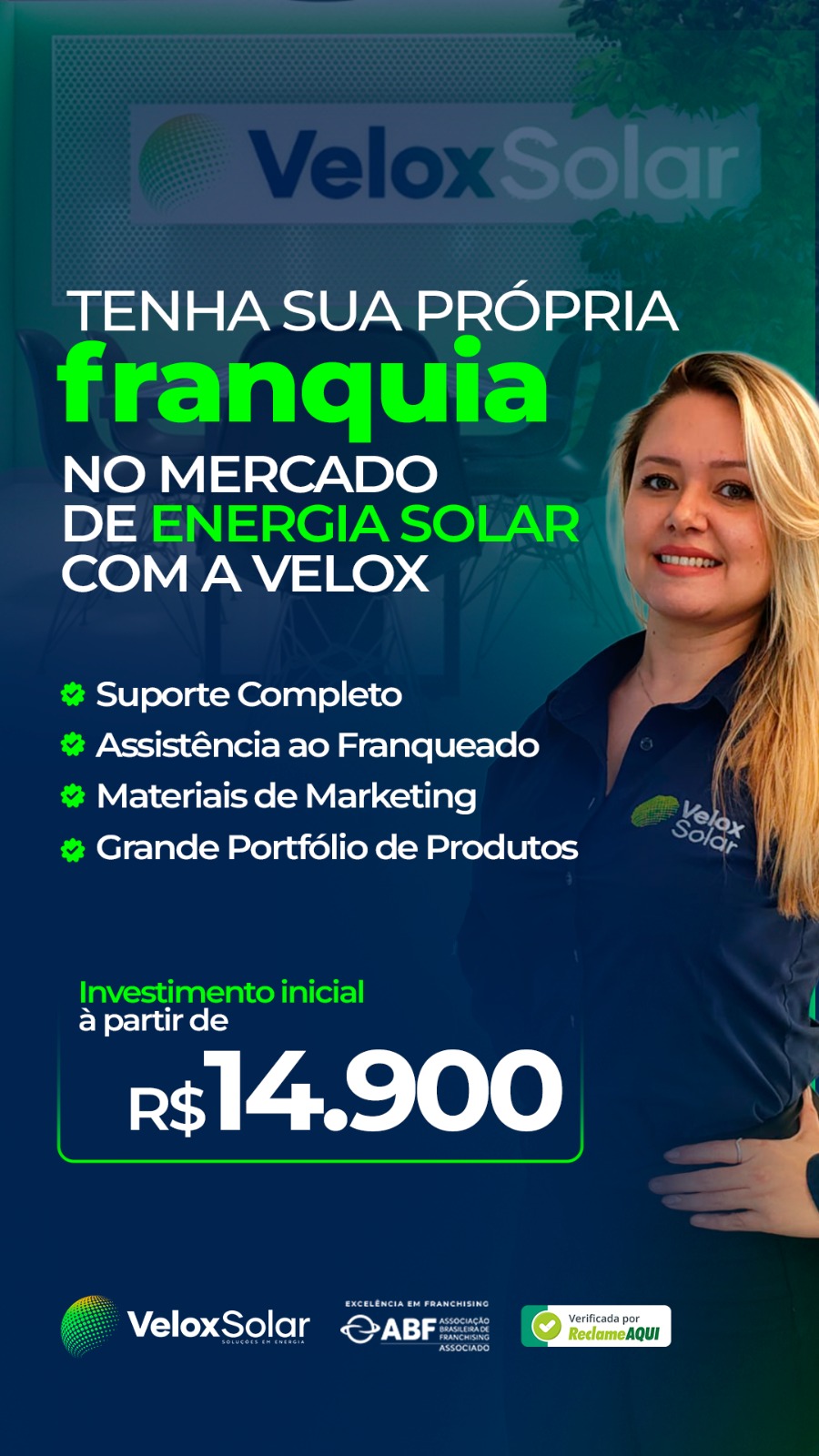 Velox Solar Franchise Facebook ad