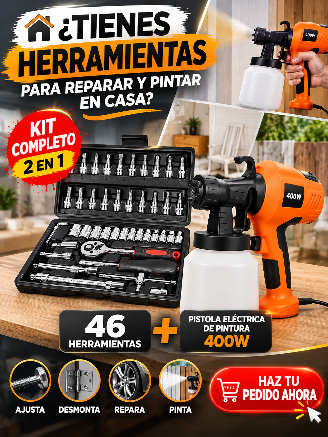 Emay Facebook ad: Compra el KIT COMPLETO 2 EN 1 y trabaja como un…