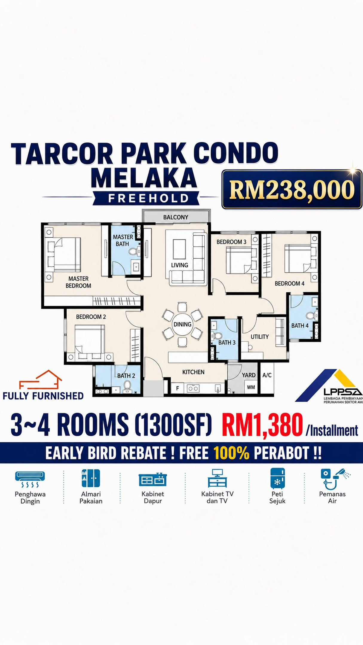 1st Home Campaign Facebook ad: FULLY FURNISHED