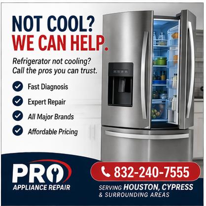 Pro Appliance Repair Facebook ad: Keeping your home comfortable during the warmer months…