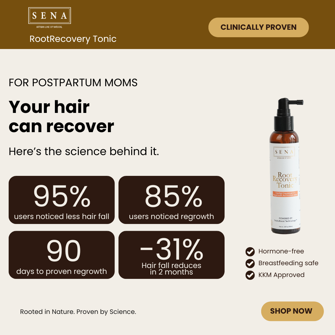 SENA HQ Facebook ad: Your hair can recover. Science proves it.