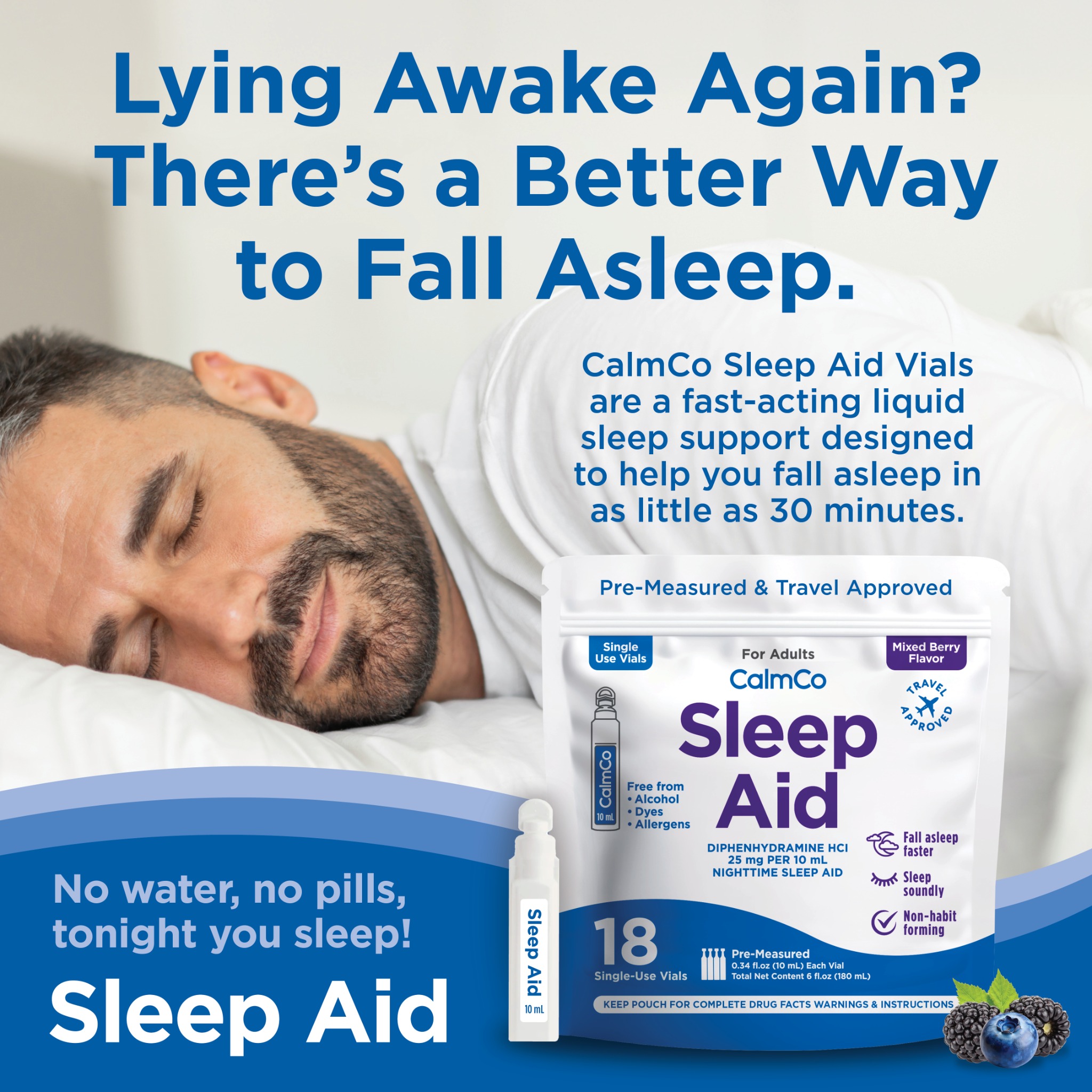 CalmCo Facebook ad: Fall Asleep Faster Tonight With CalmCo Sleep Aid Liquid…
