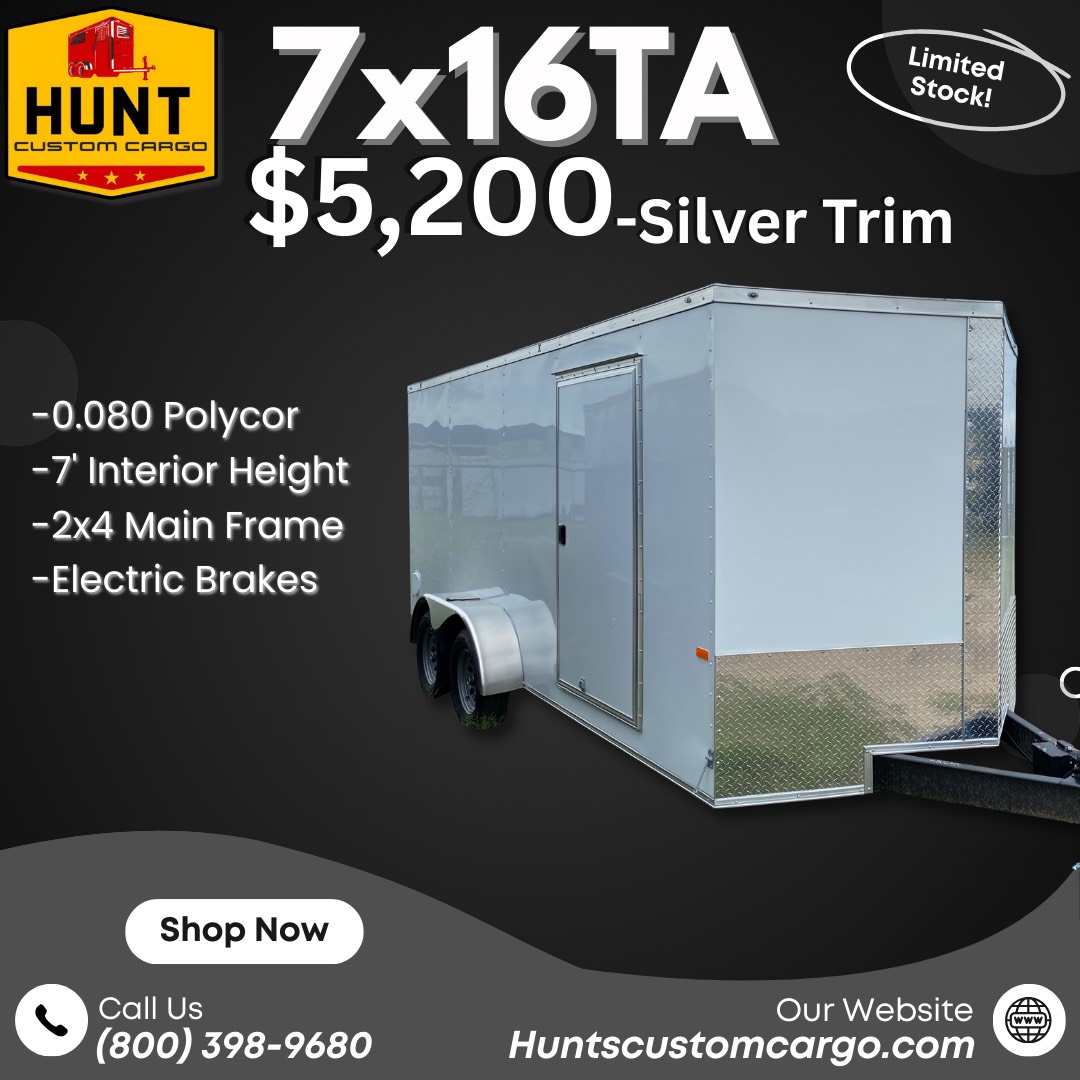 Hunt's Custom Cargo Facebook ad: The HUNT for your perfect trailer is over!
