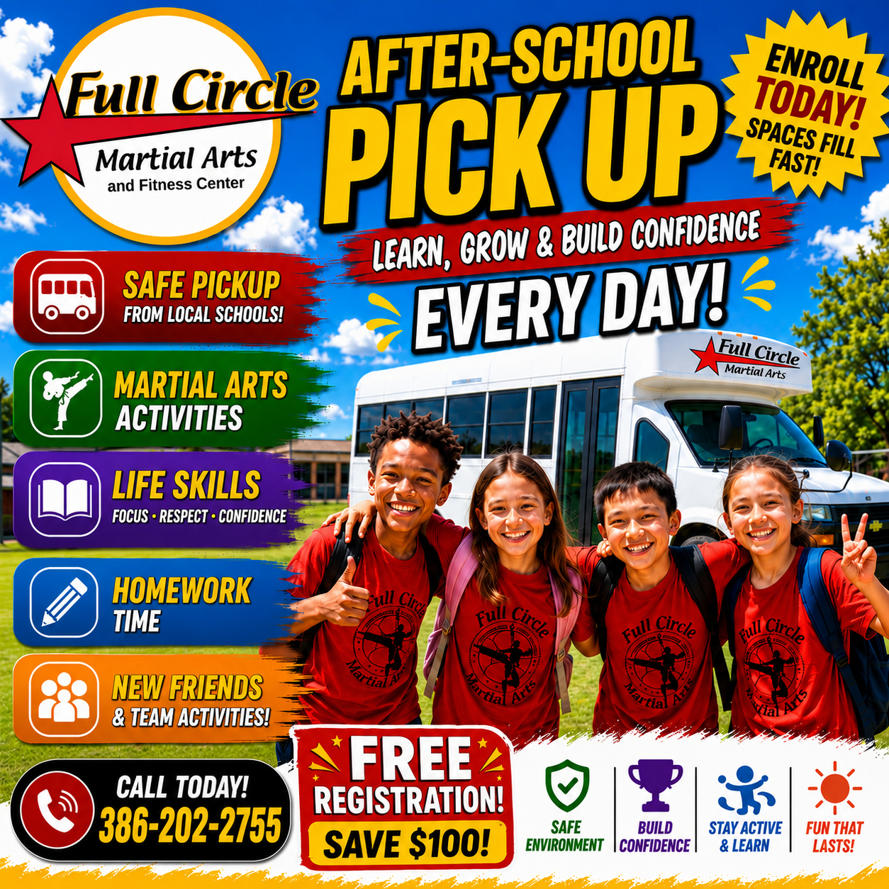 Full Circle Martial Arts and Fitness Center Facebook ad