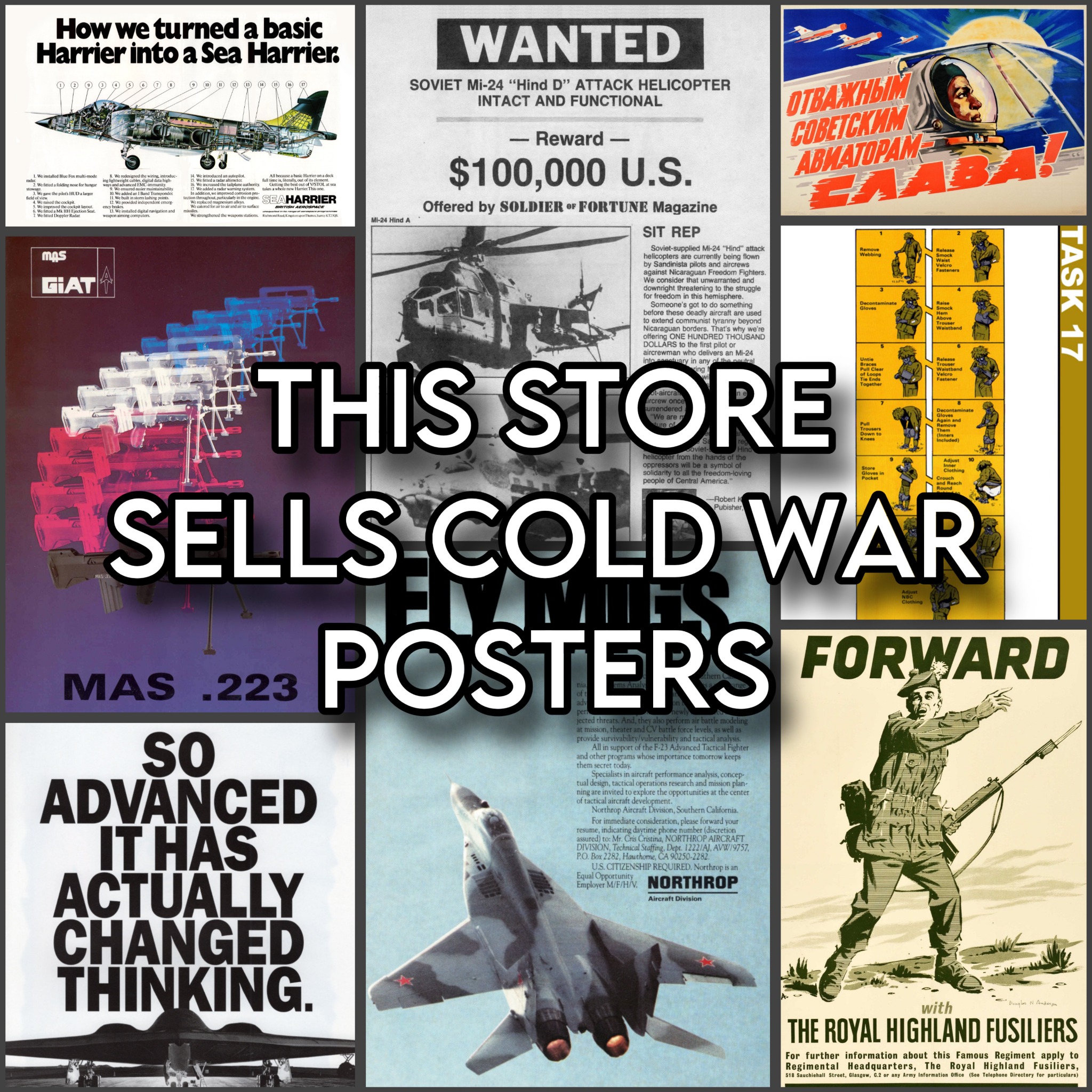 Warfare Media Facebook ad: Inject some 20th century history into your home…