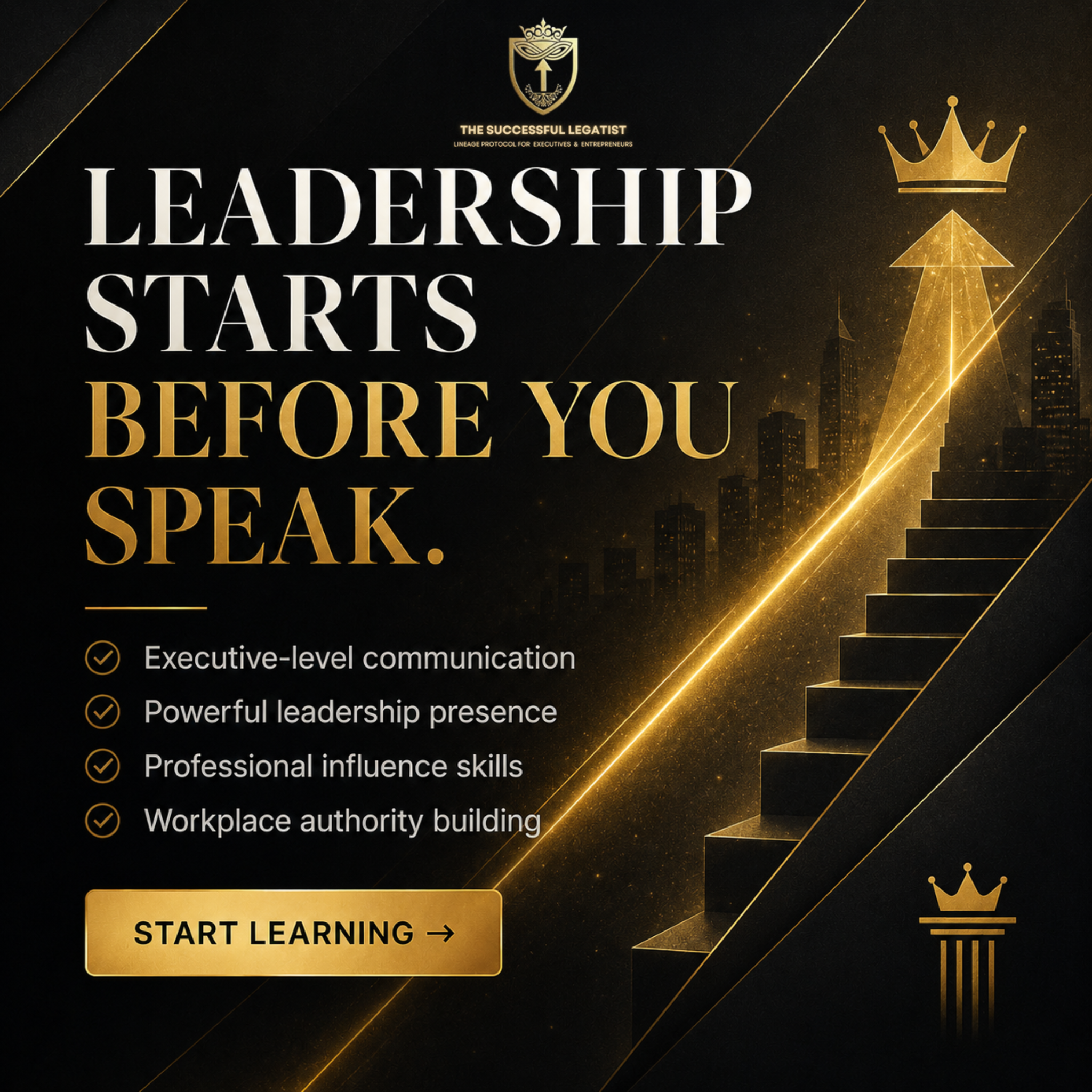 The Successful Legatist Facebook ad: Leadership Starts Before You Speak