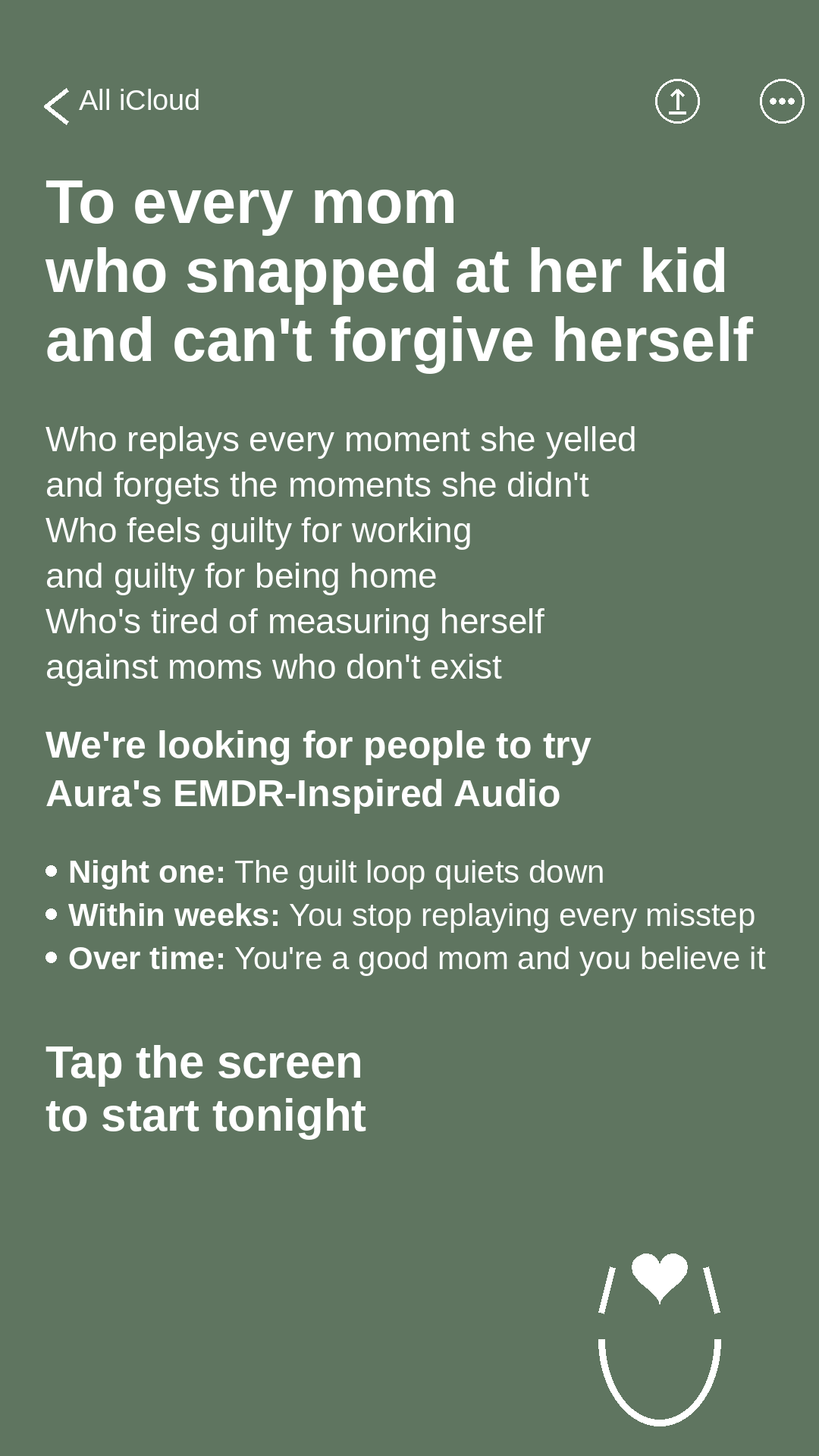 Aura: Find peace every day Facebook ad