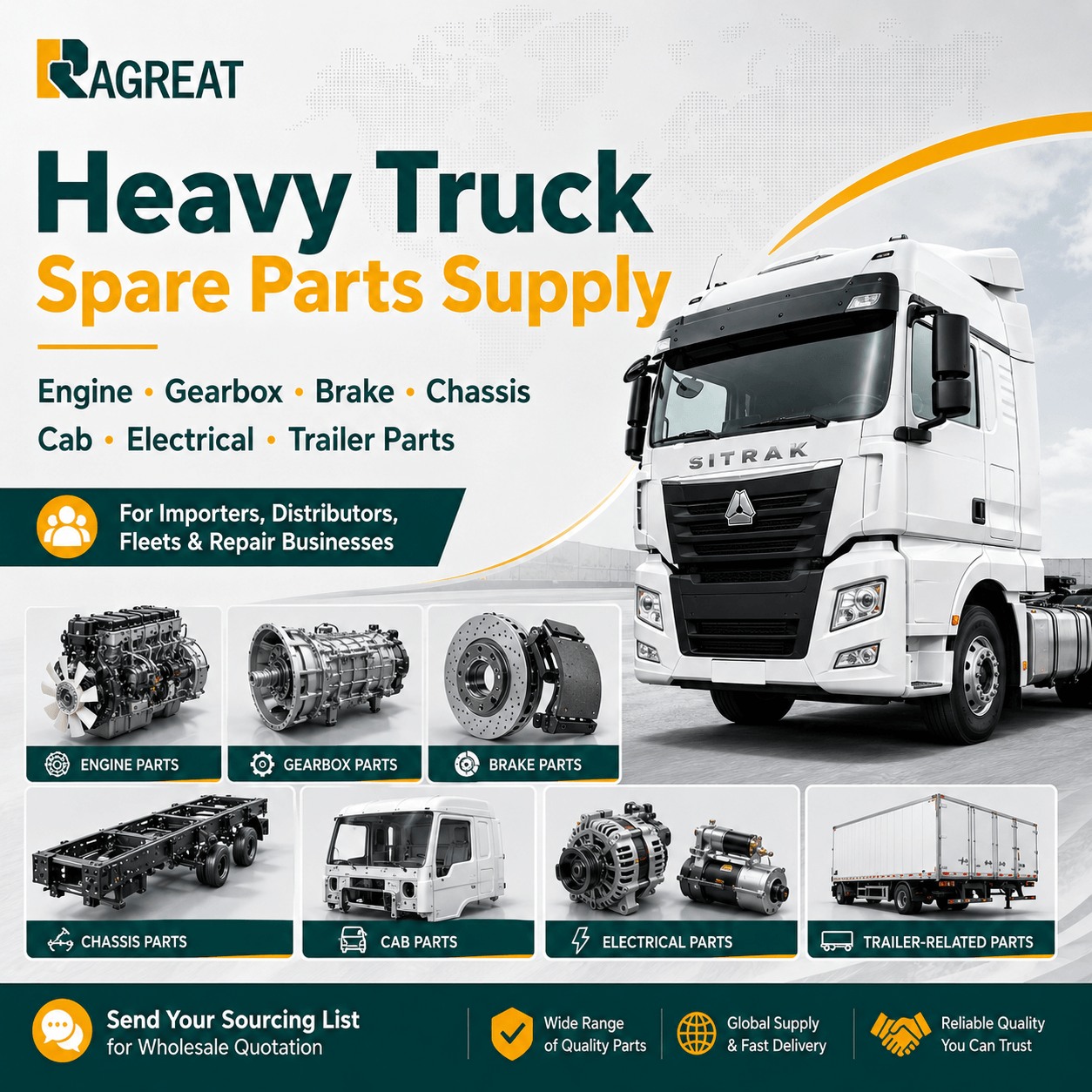 RAgreat Truck Parts Facebook ad: Request a Quote for Truck Parts