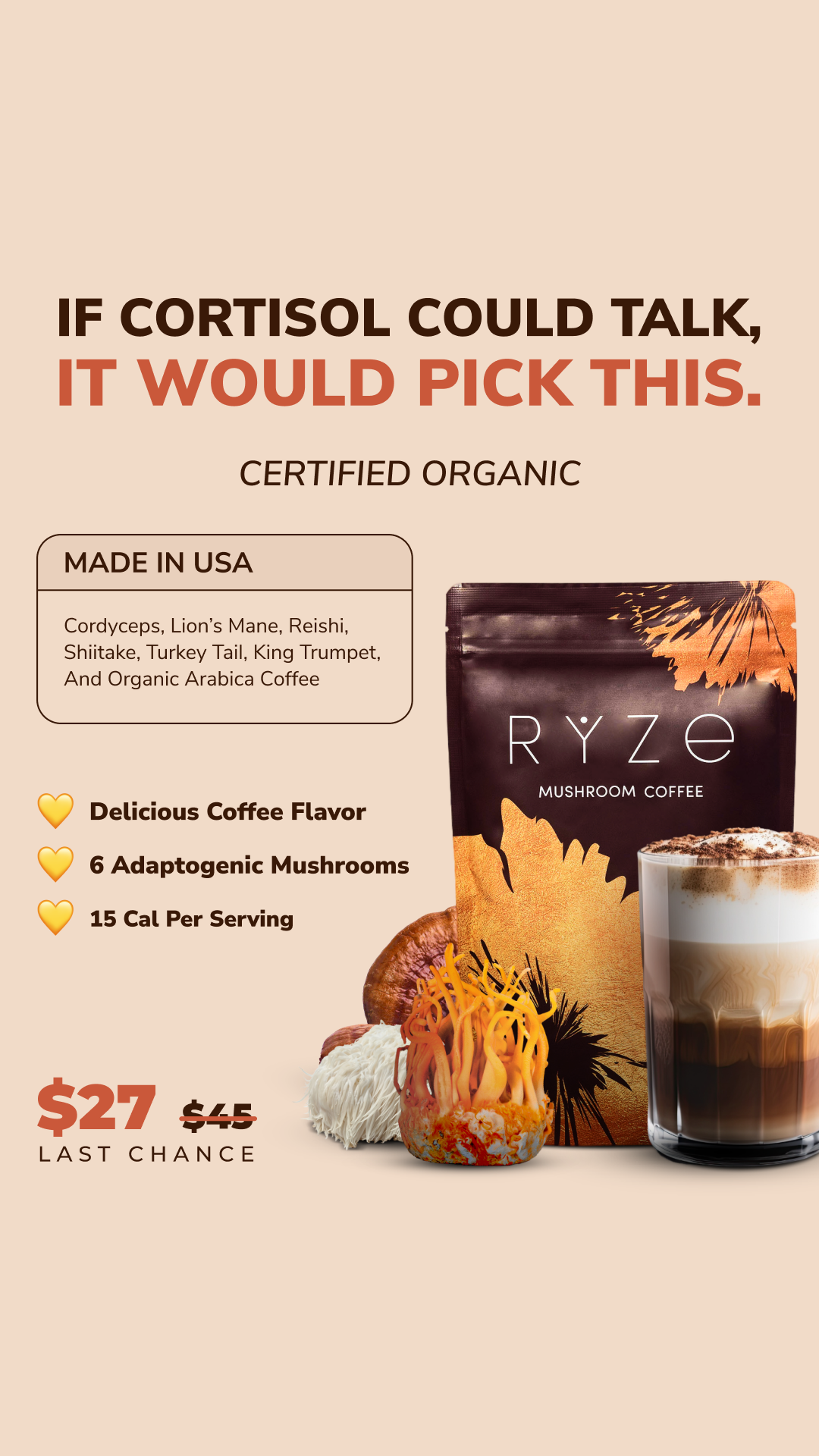RYZE Superfoods Facebook ad