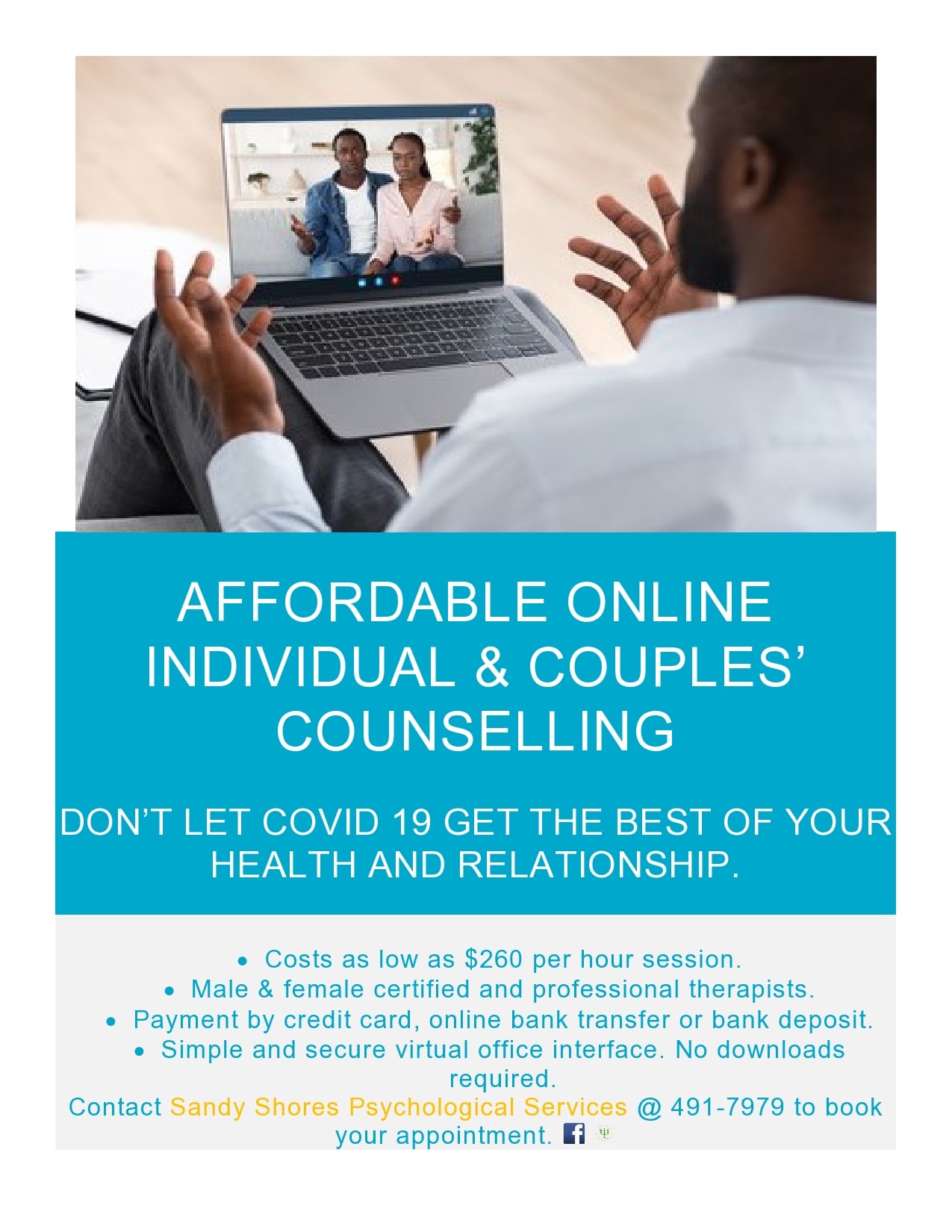 Sandy Shores Psychological Services Facebook ad: Not only are we the agency that provides…