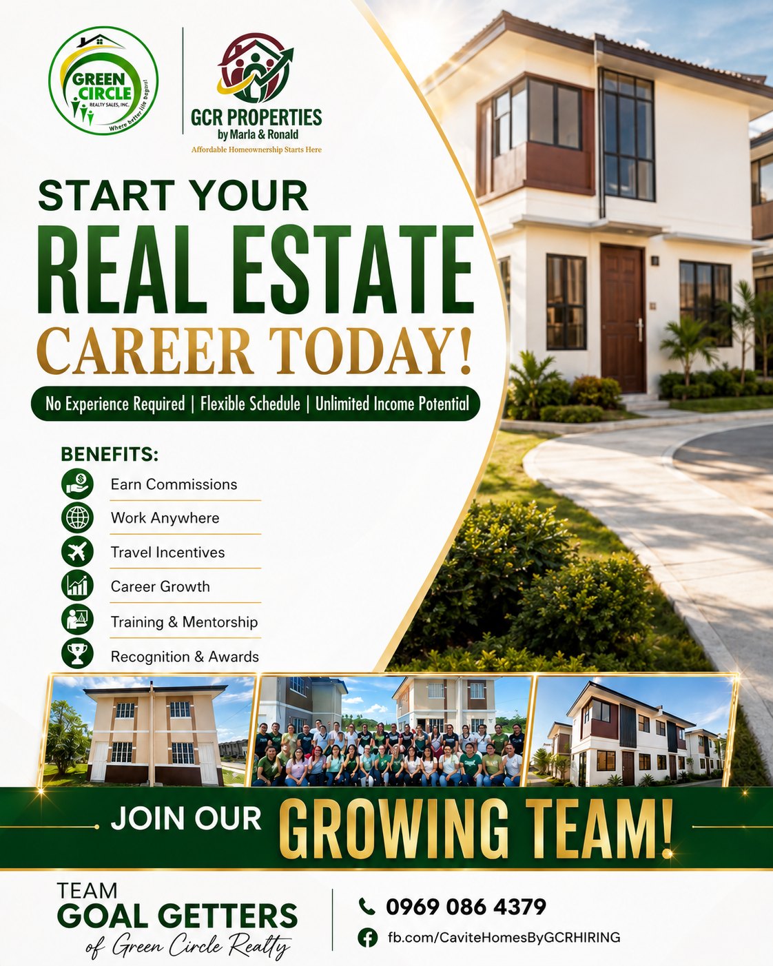 GCR Properties Hiring - Team Goal Getters Green Circle Realty Facebook ad