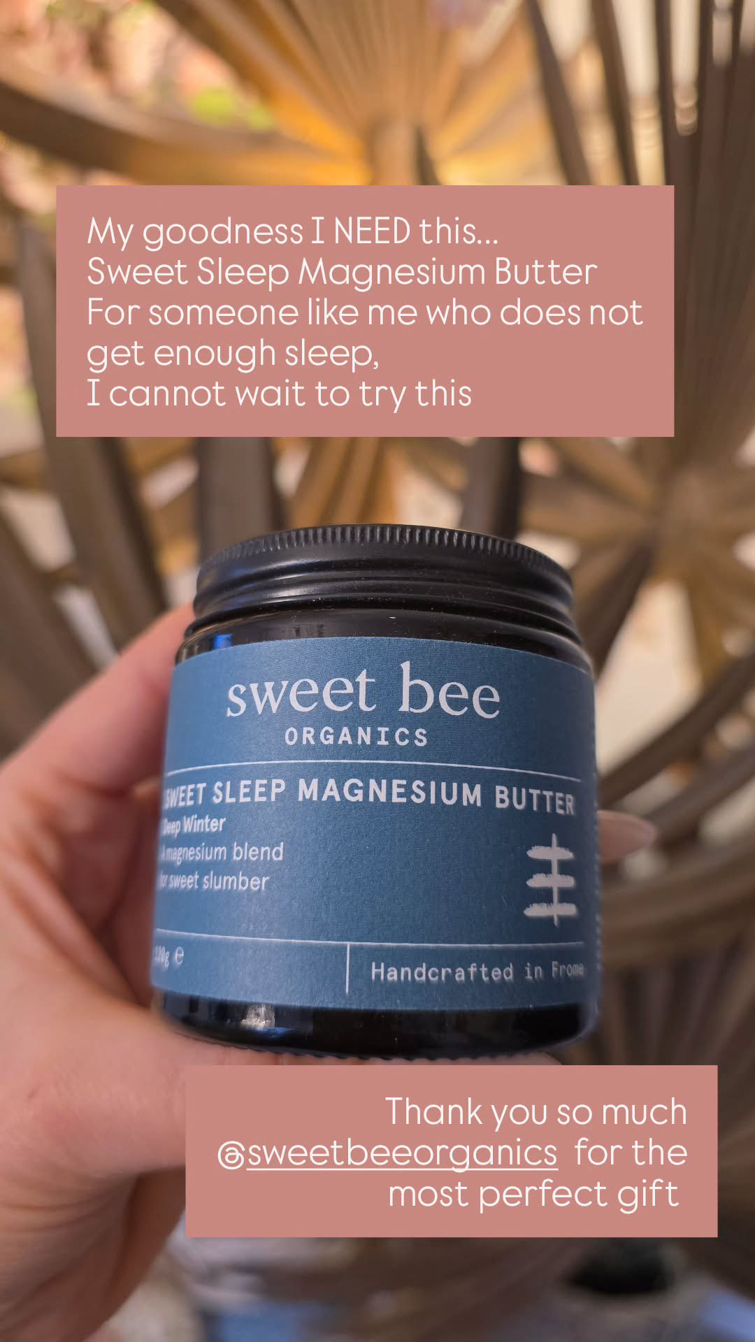 Sweet Bee Organics Facebook ad