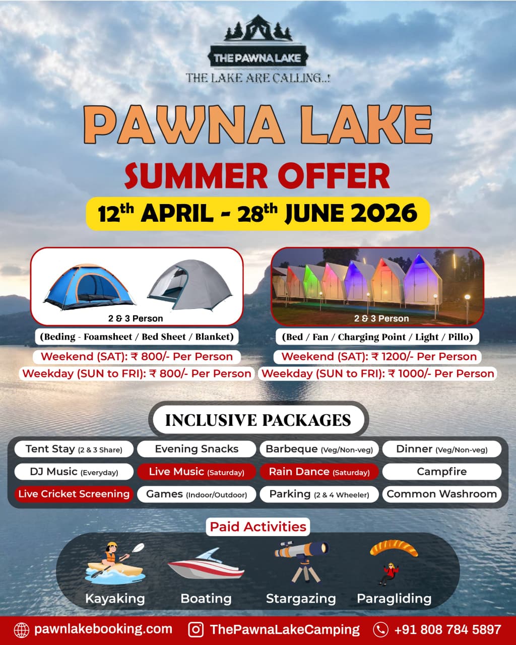 The Pawna Lake Camping Facebook ad