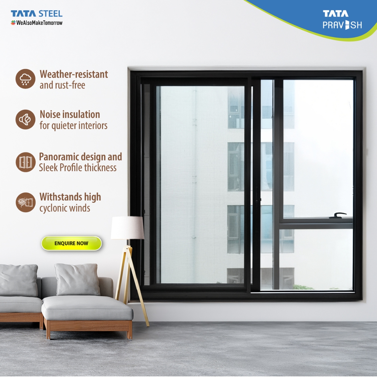 Tata Pravesh Facebook ad: Tata Pravesh Aluminum Doors and Windows