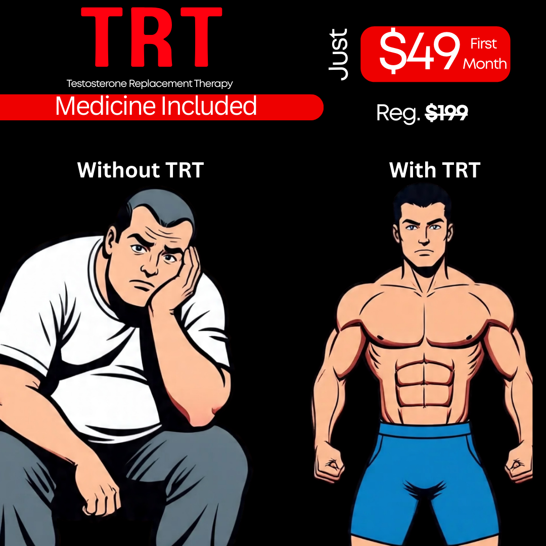 Premier Virtual Health Facebook ad: TRT for $49!
