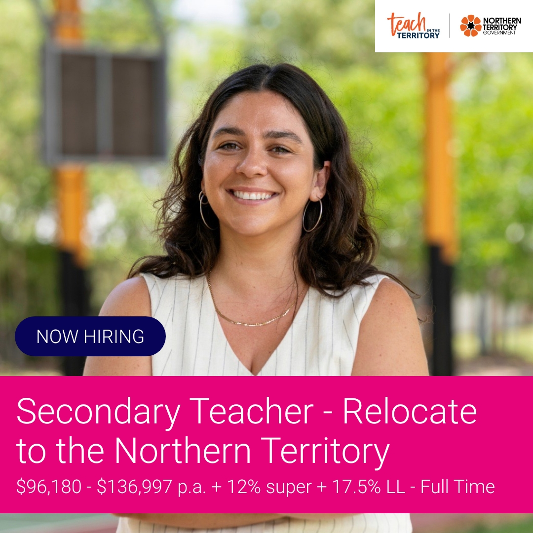 SEEK Facebook ad: Secondary Teacher - Relocate to the Northern Territory